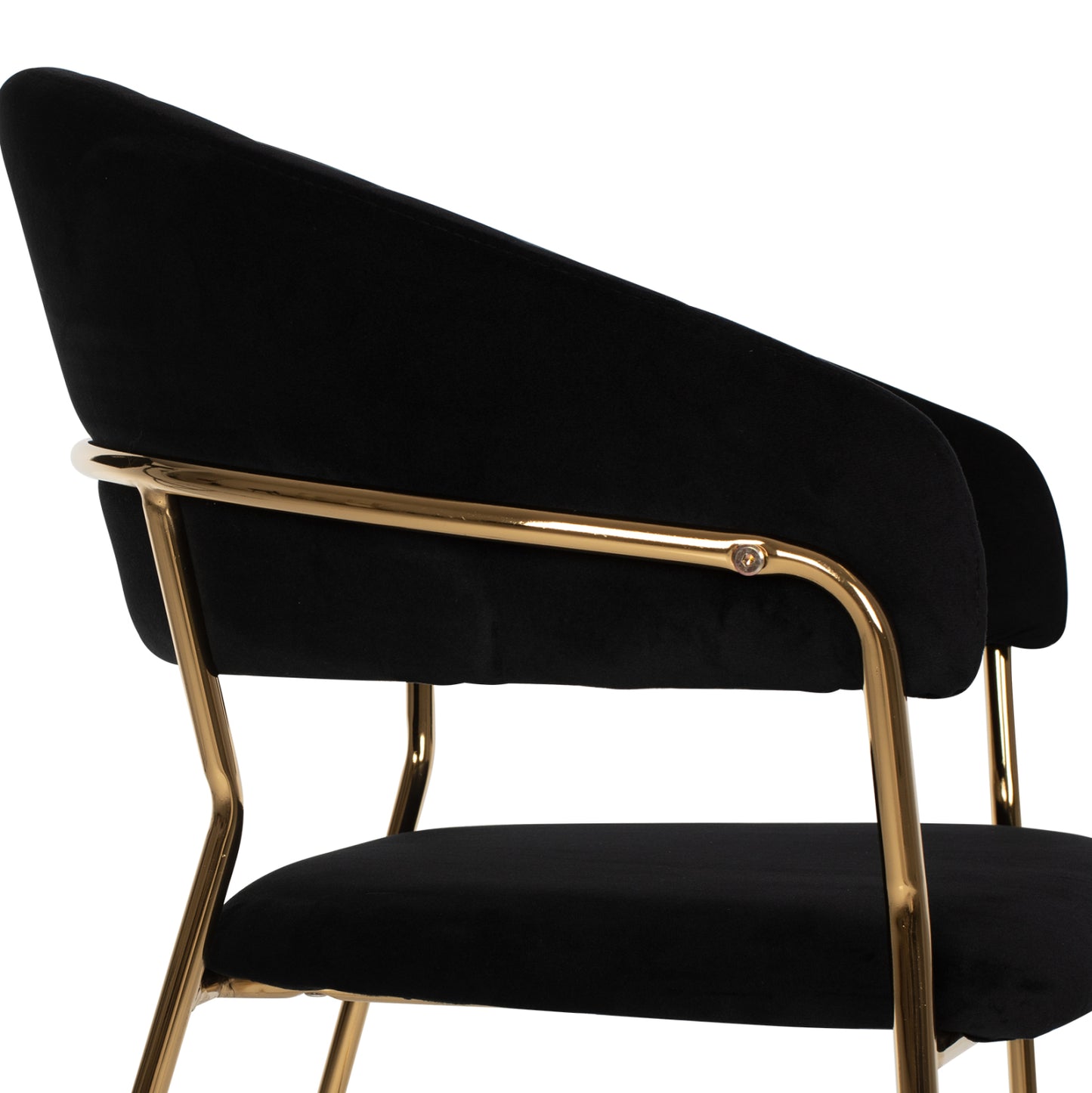 Bar Stool Theodore Hm8734.04 Black Velvet Gold Metal Frame 60x55x100hcm.
