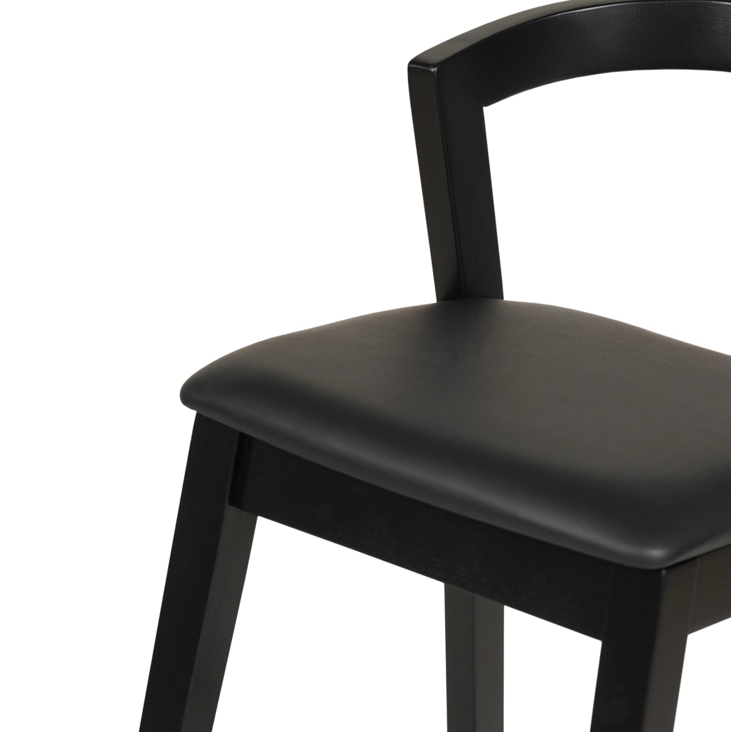 Bar Stool Nami Hm9952.02 Rubberwood & Pu-black 47,5x59x102,5hcm.