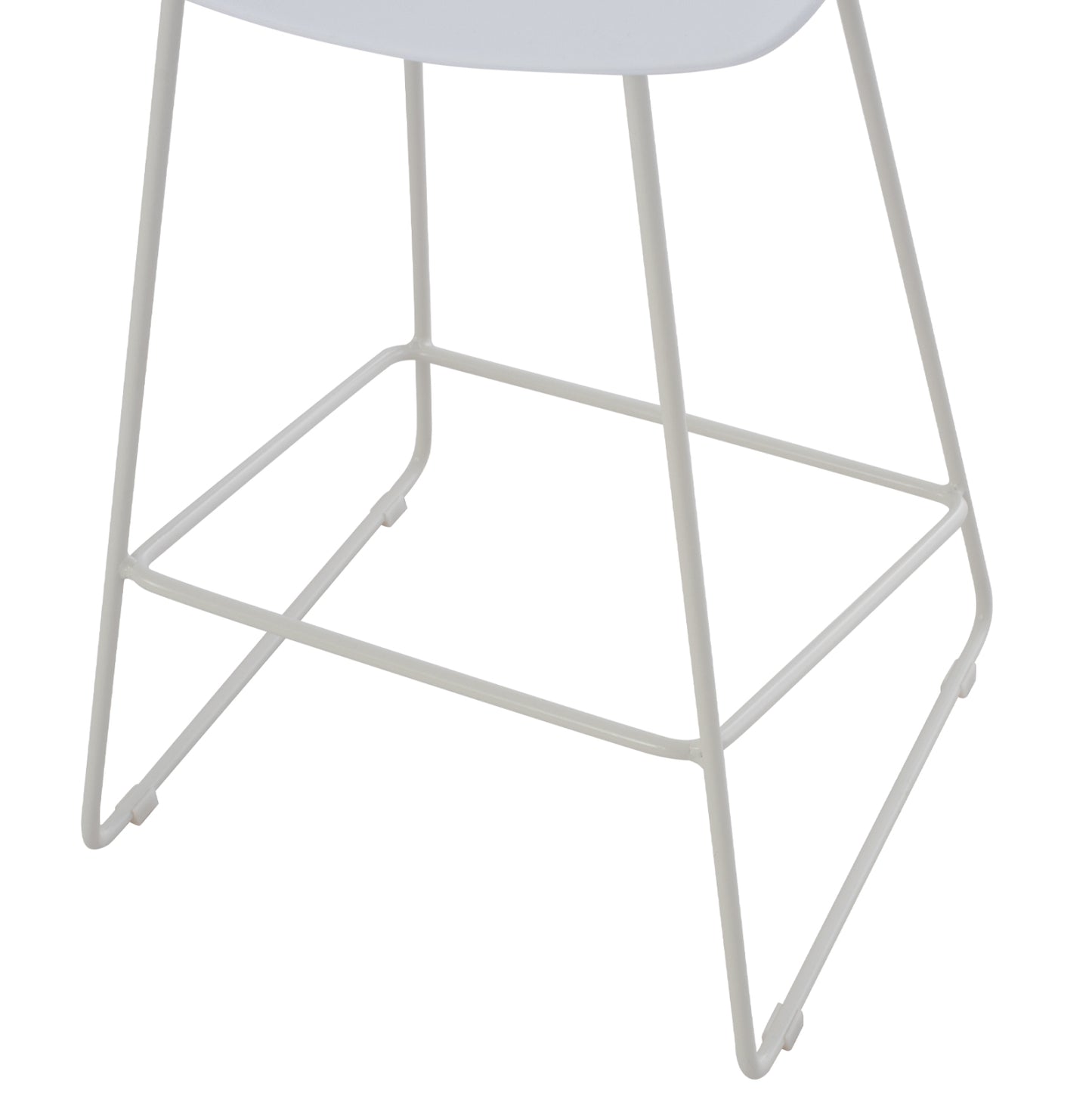 Bar Stool Hm9299.01, White, Medium Height, 44x44x74
