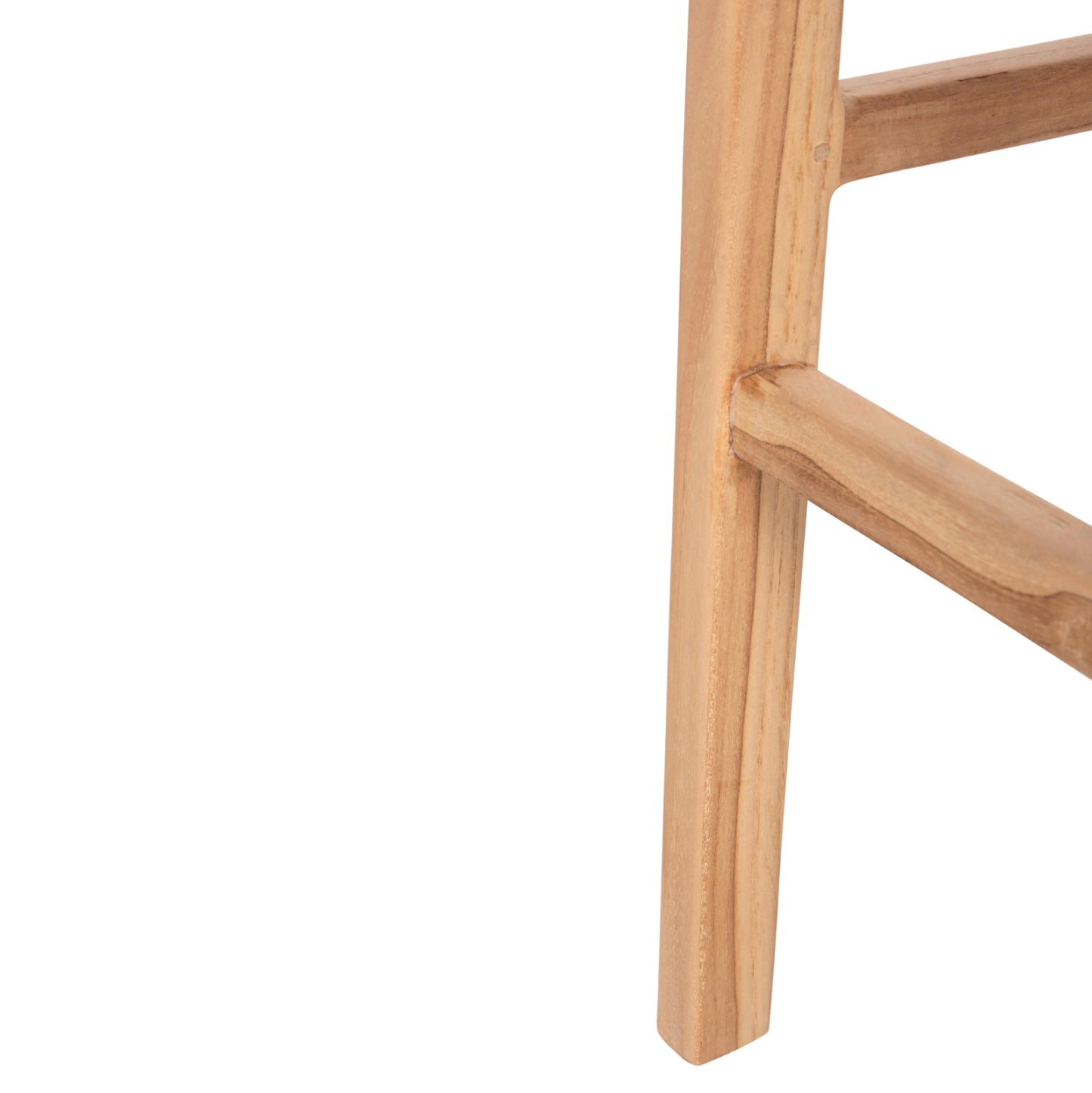 Bar Stool With Backrest Plered Hm6129 Teak Wood & Viro Rope 40x45x100hcm.
