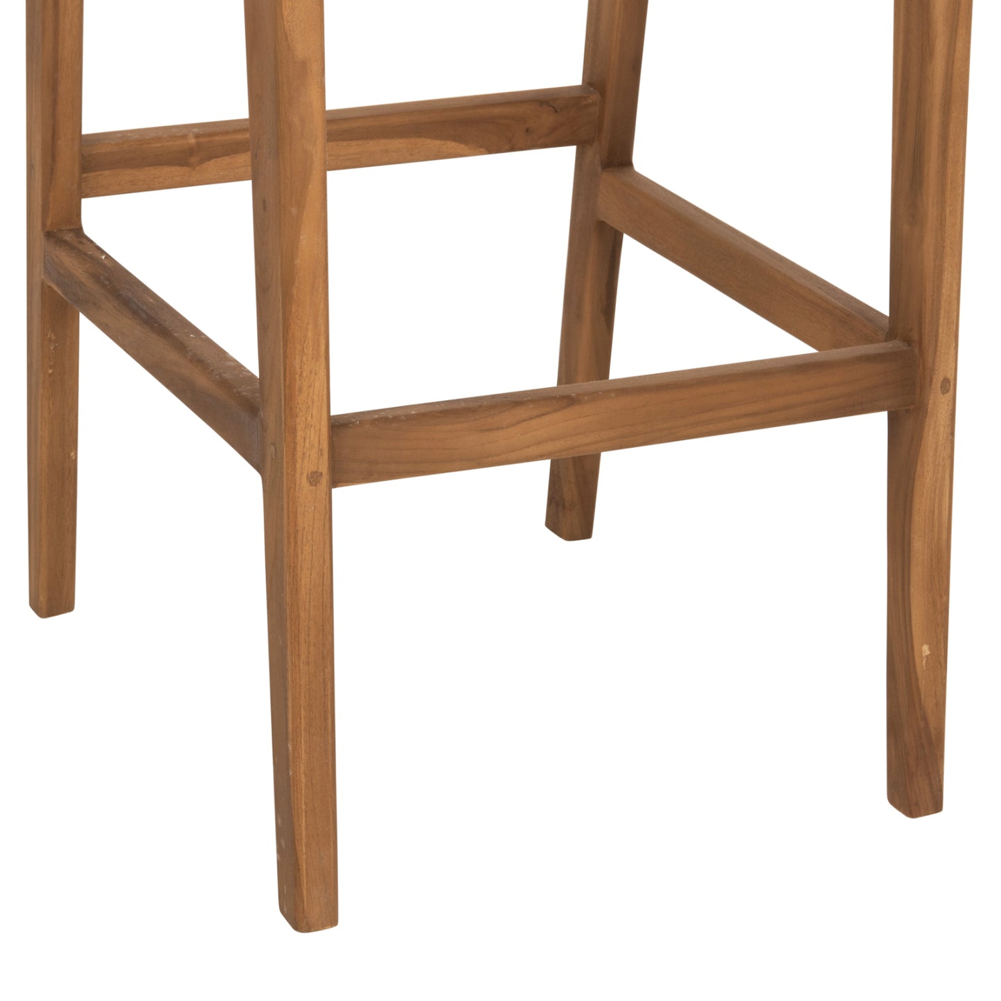 Bar Stool With Backrest Nesha Hm9788 Teak Wood In Natural-beige Rope 45x57x110hcm.