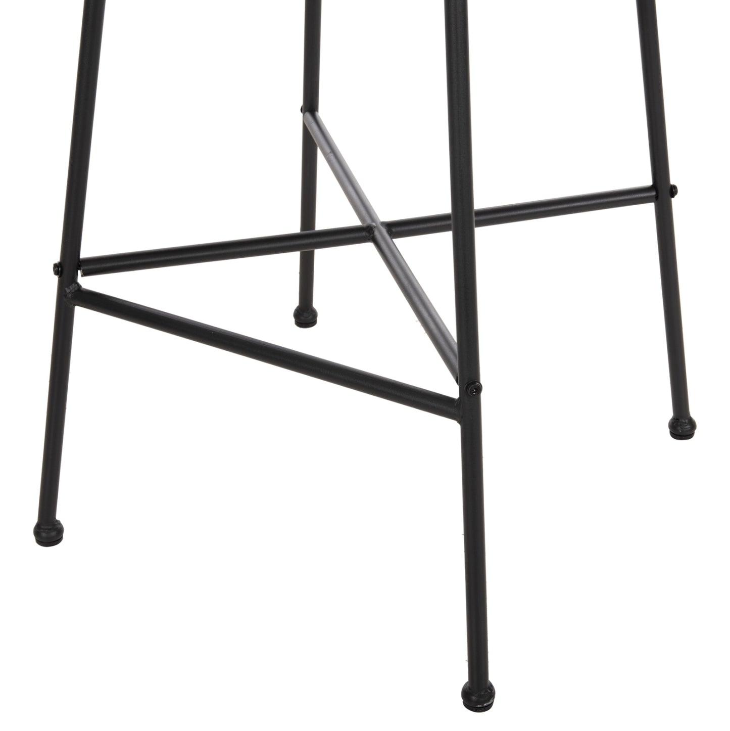 Bar Stool Medium Height Allegra Hm5709.11 Metal&cushion Black-wicker Beige 46x46x99hcm.