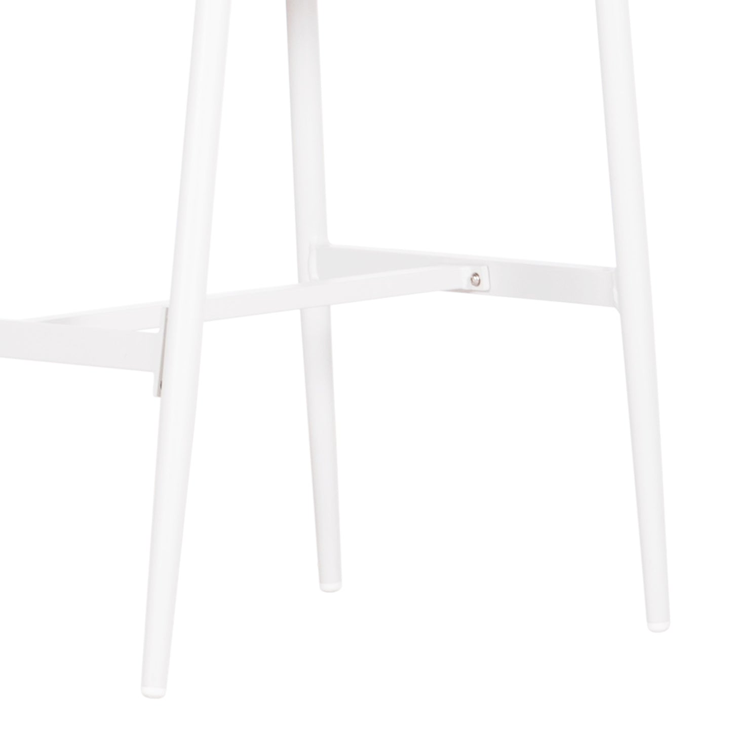 Bar Stool Medium Height Nojo Hm5920.01 White Aluminum--beige Synthetic Rattan 40x55.5x99hcm.