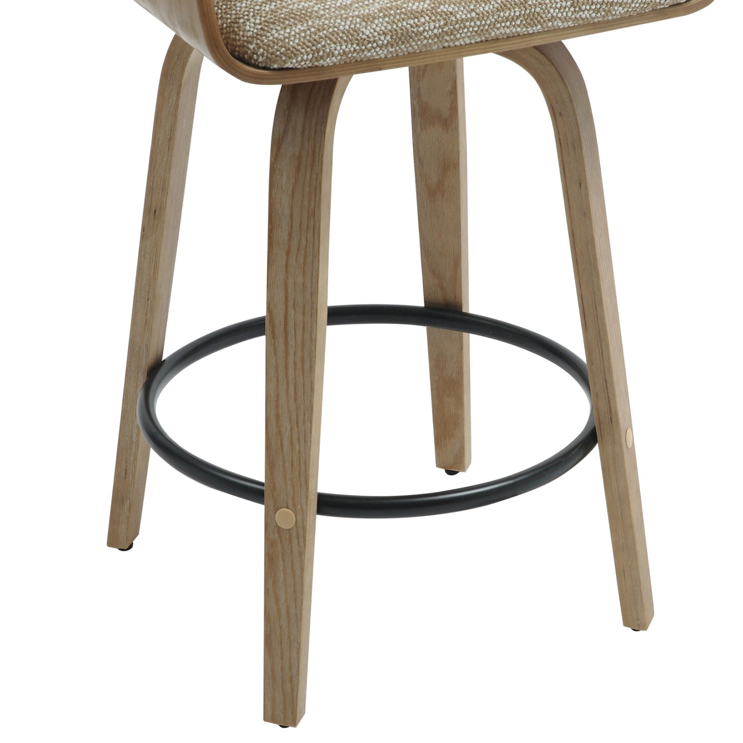 Bar Stool Med.height Clipp Hm9987.01 Whitewash Plywood-beige Fabric 57,5x53x98hcm.