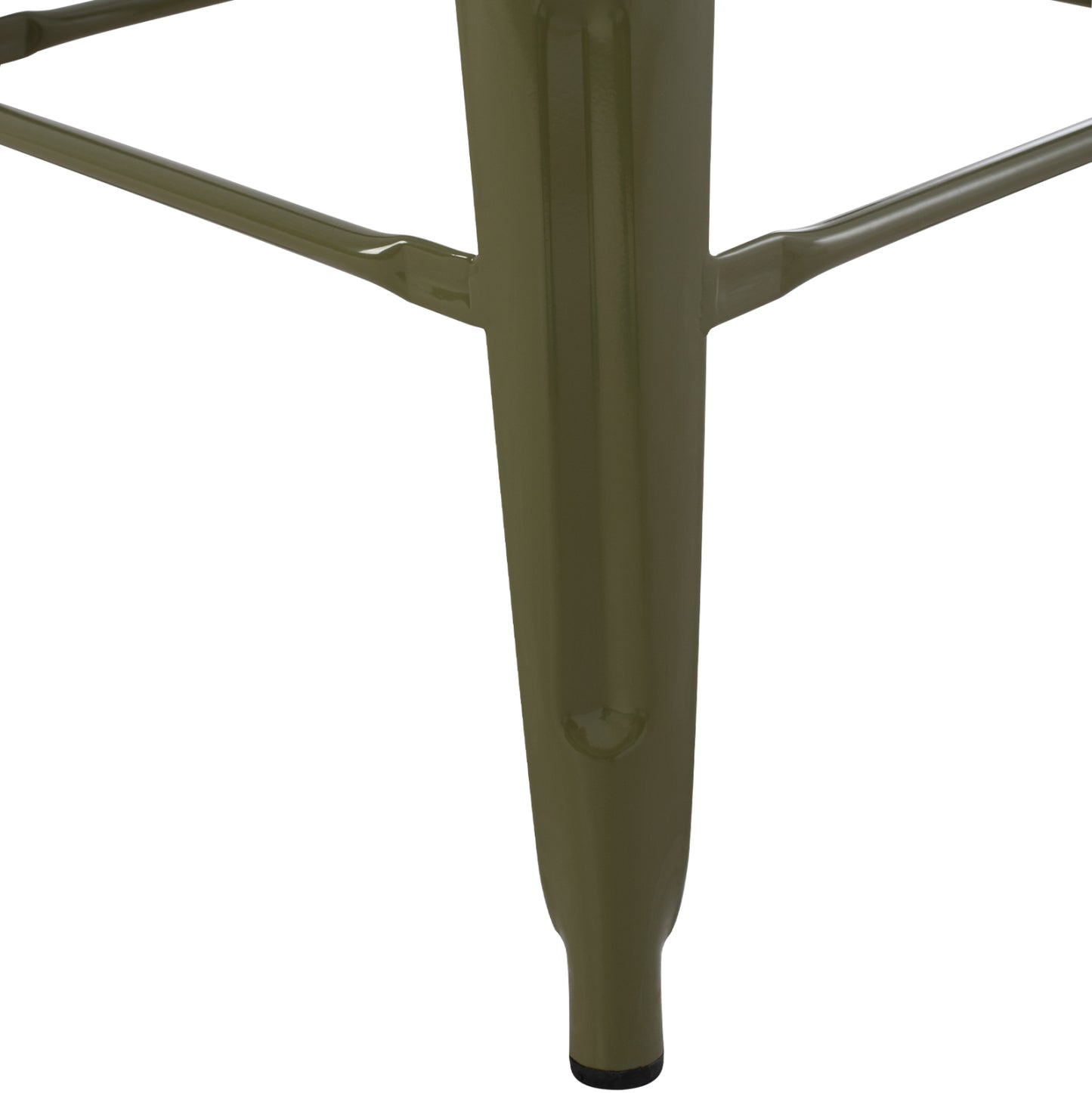 Bar Stool Melita-pro Hm8642.43 Metal In Dark Olive 43x43x78hcm.