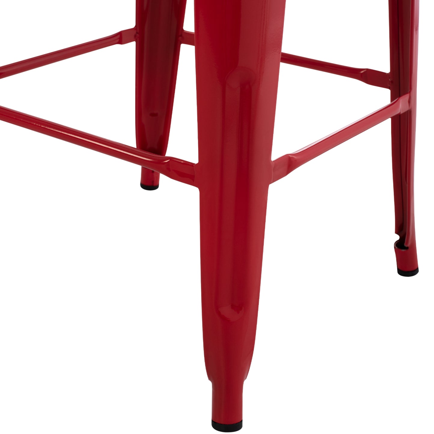 Bar Stool Melita-pro Hm8642.44 Metal In Red 43x43x78hcm.