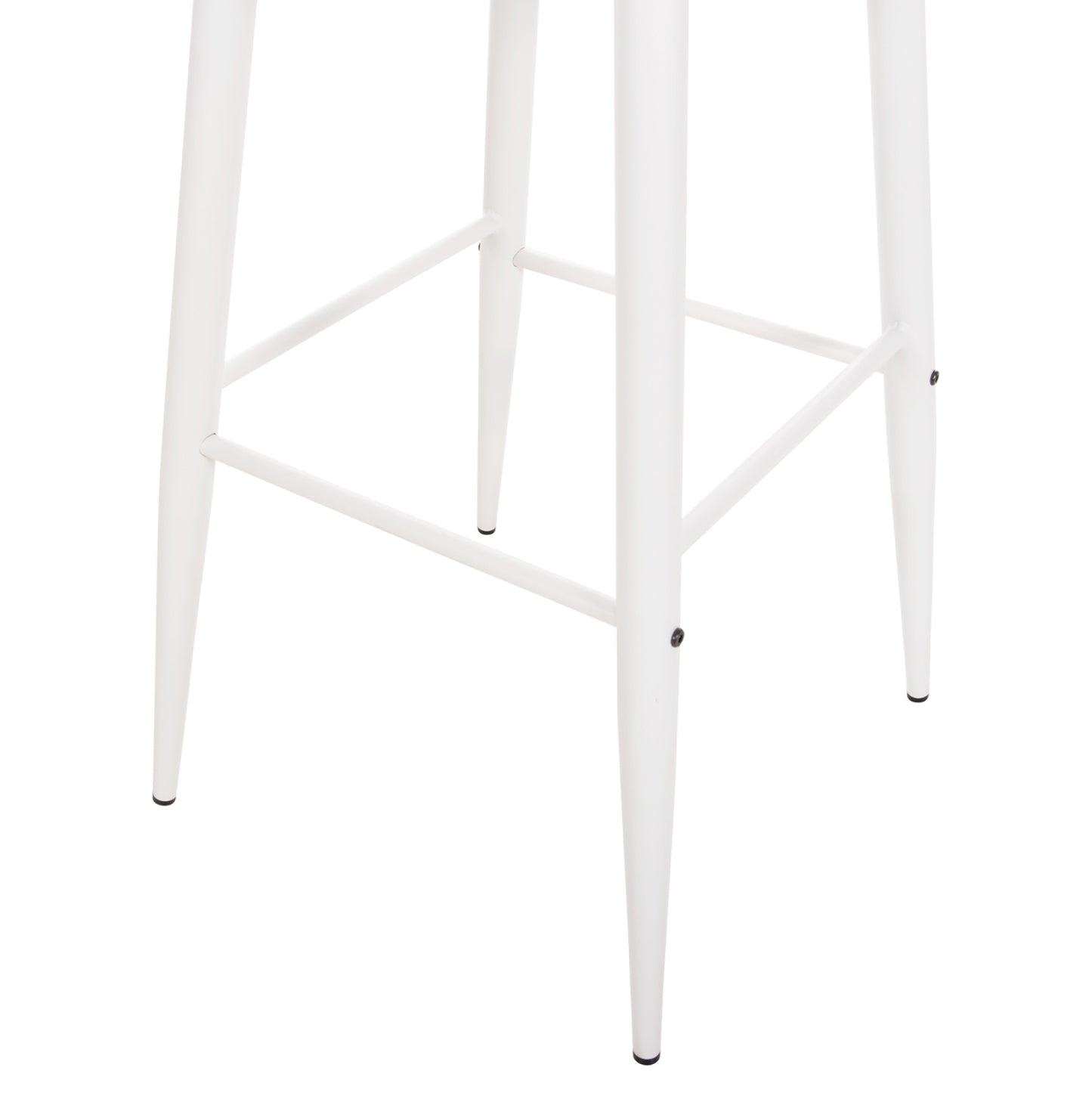 Bar Stool High Seat Vanessa Hm8459.11 White Pp & White Metal Legs 47x48,5x107hcm.