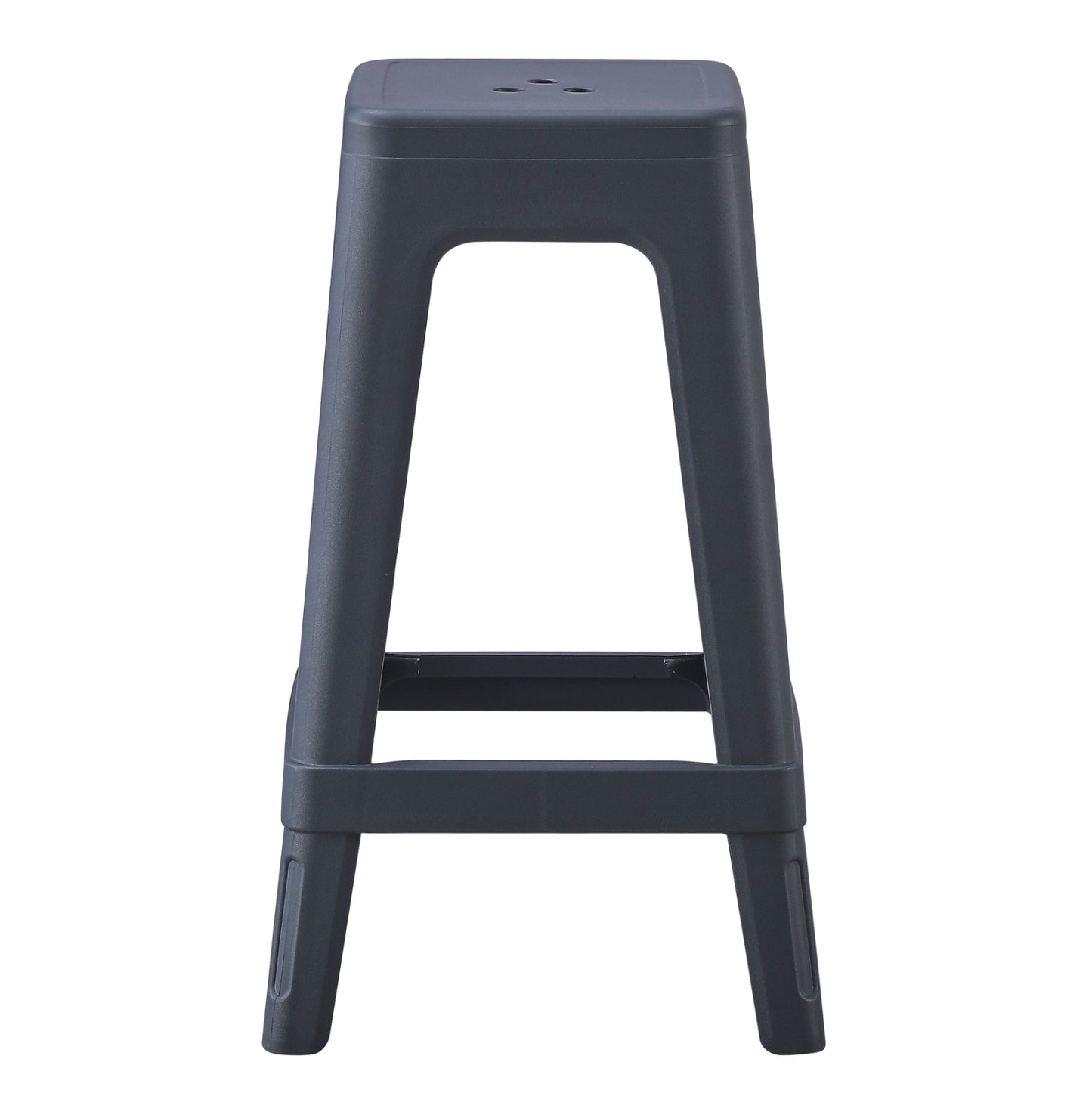 Polypropylene Stool Square Zeb Hm6128.03 Grey 35x35x65hcm.