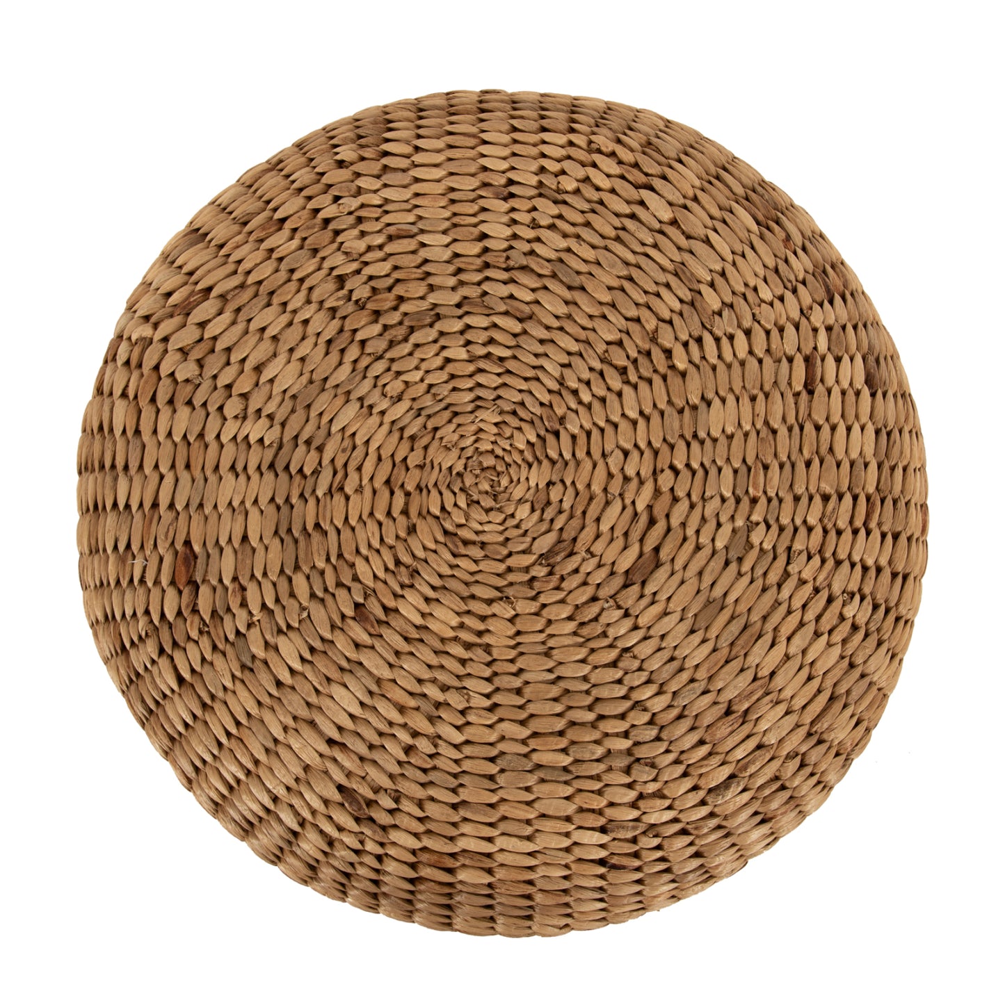 Stool-pouf Aroni Hm7829 Made Of Hydrohyacinth In Natural Color Φ62x32hcm.