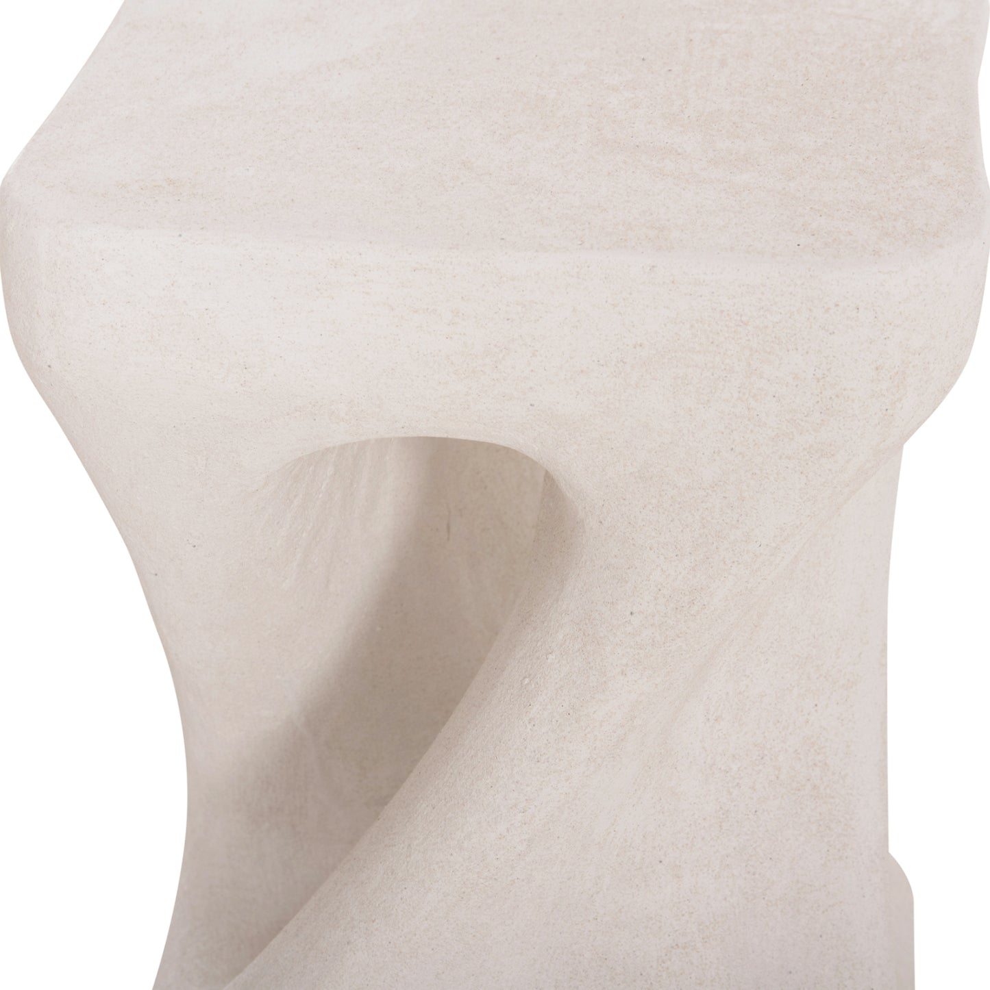 Square Stool Santorini Hm18337 Polyresin--off White 30x30x45hcm.