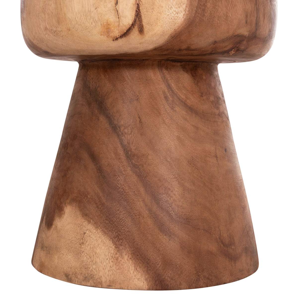Stool/side Table Round Cupre Hm9793.11 Solid Suar Wood-natural Φ40x45hcm.