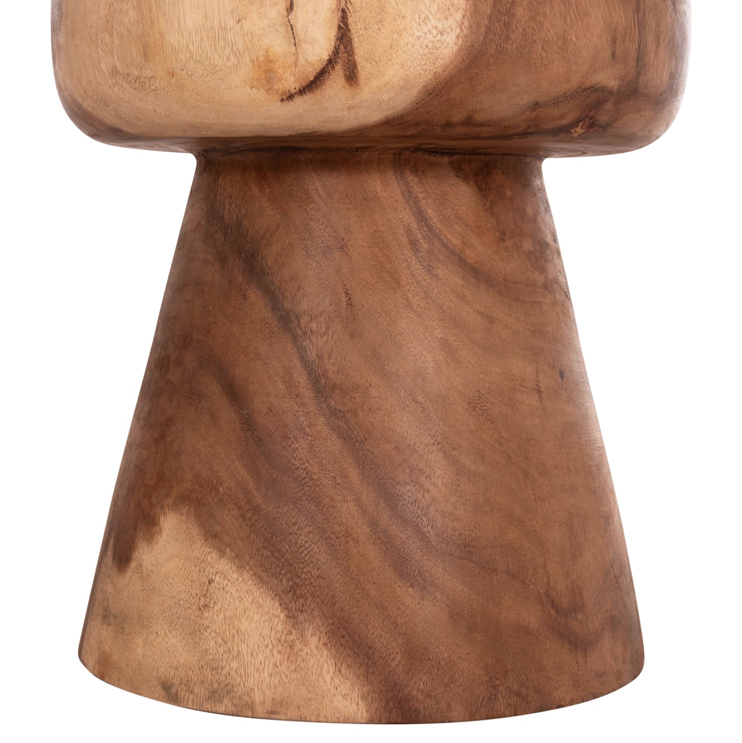 Stool/side Table Round Cupre Hm9793.11 Solid Suar Wood-natural Φ40x45hcm.