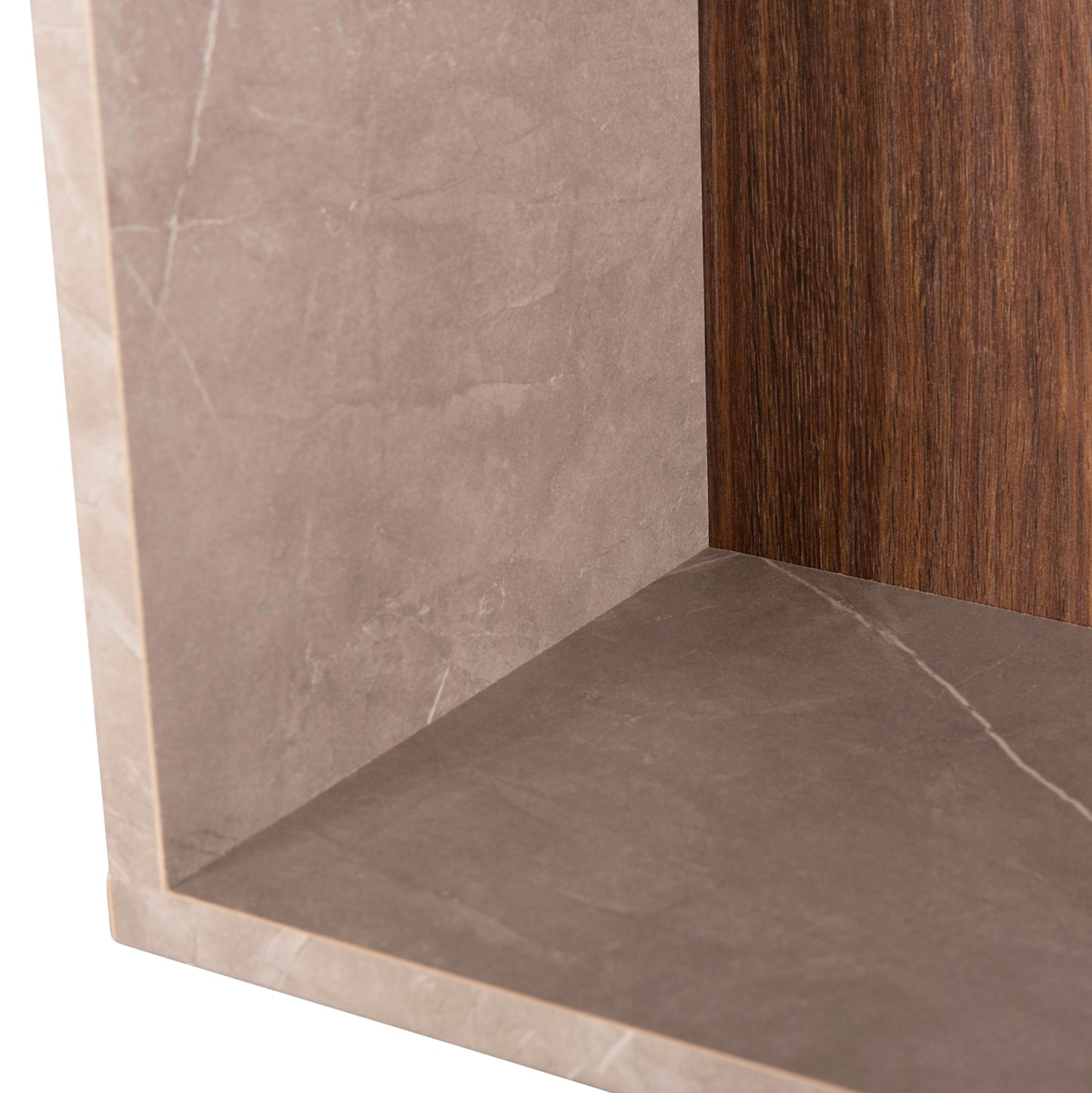 Tv Furniture Combo Edelie Hm8908.14 Melamine In Greyish Stone Texture-natural 150x29.5x120h Cm.