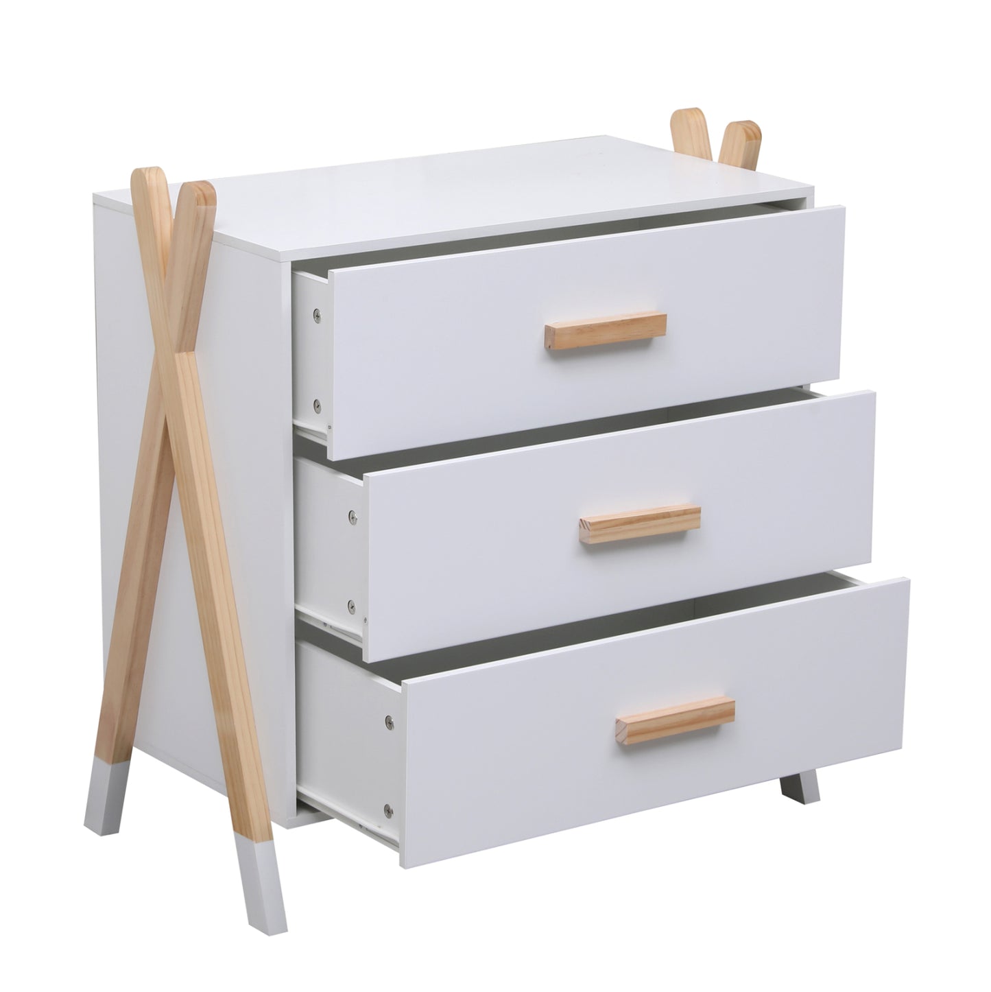 Chest Of Drawers For Kids Paschal Hm2493.03 Melamine-pine Wood 76x40x80.5hcm.