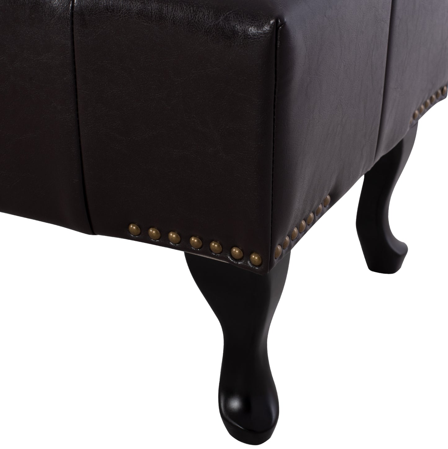 Piano Stool T.chesterfield Emma Hm226.01 Pu Dark Brown 80x44x39hcm
