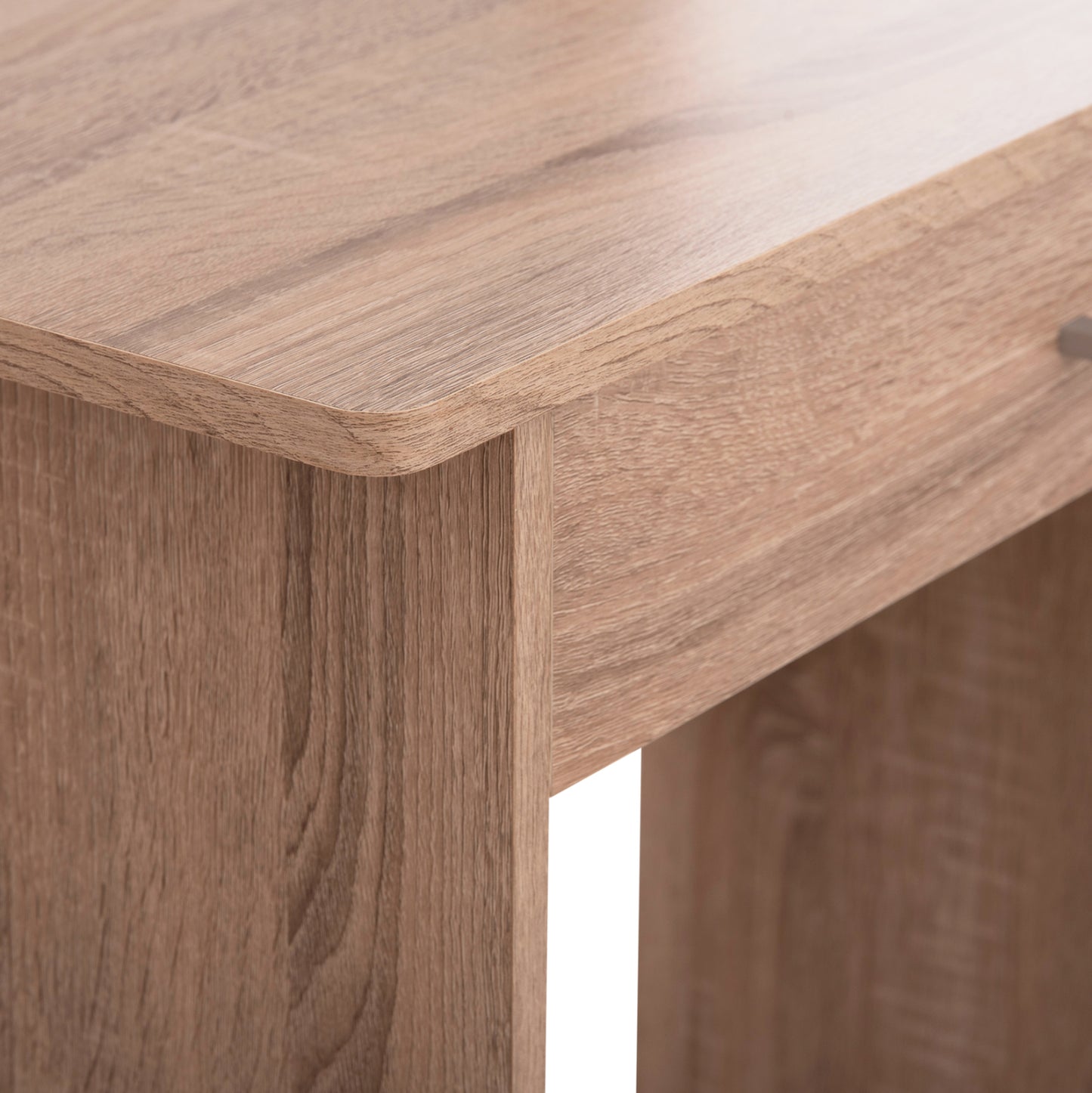 Dressing Table With Mirror & Stool Crystel Hm9938.11 Melamine In Sonama Oak 74x39x155hcm.