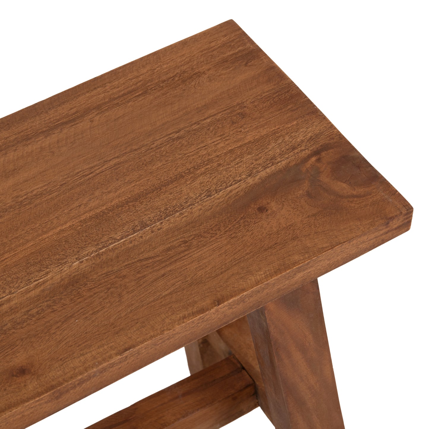 Side Table/stool Ranch Hm7902 Mahogany Wood In Natural Color 49,5x24,5x45,5hcm.