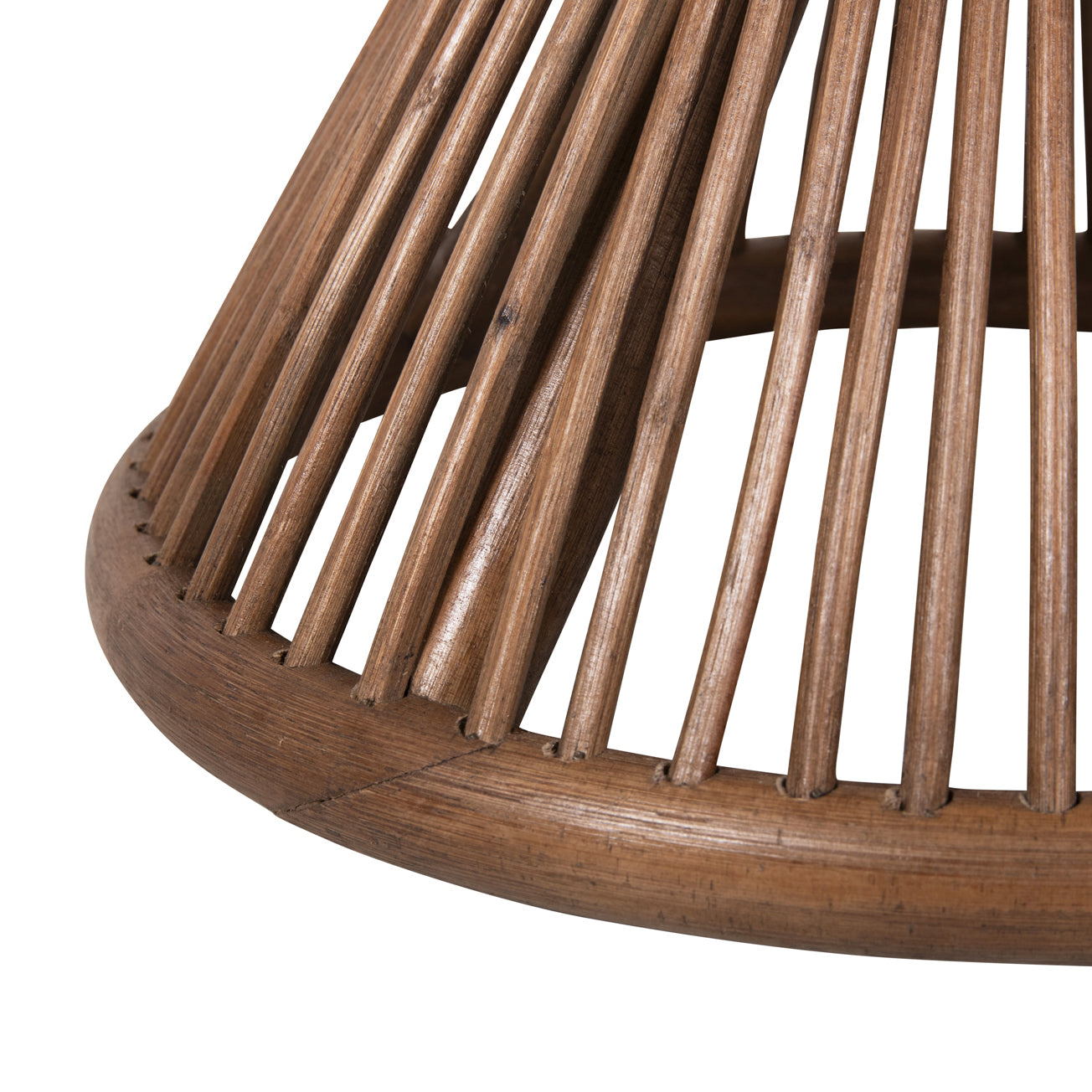 Side Table Round Circe Hm9869 Natural Rattan In Brown Color Φ40x45,5hcm.
