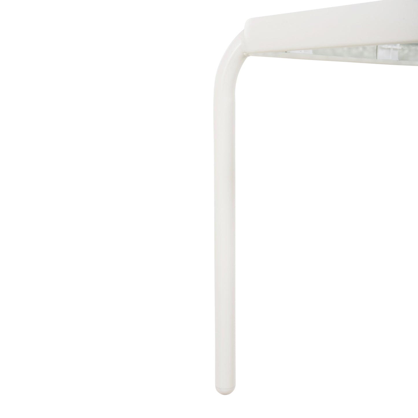 Outdoor Side Table Square Dido Hm5975.02 Metal In White-glass 40x40x40hcm.
