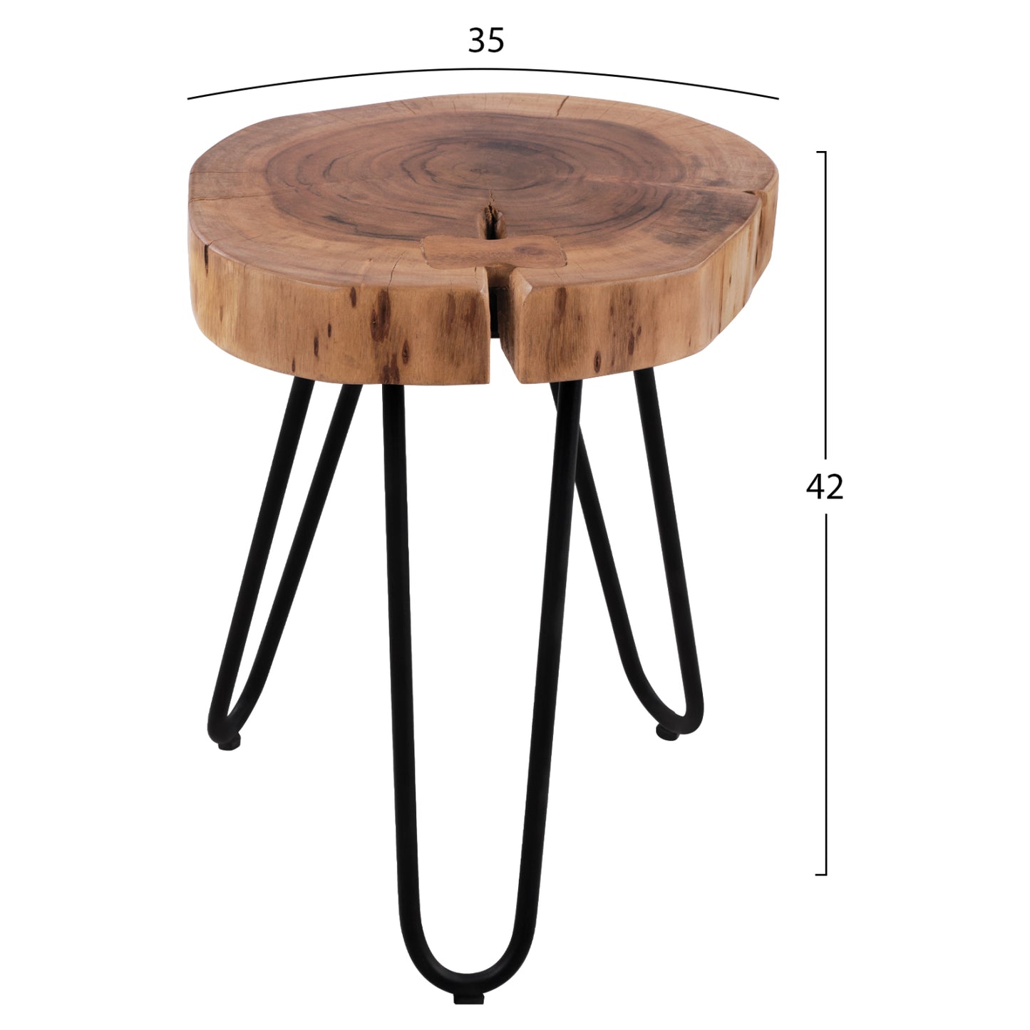 Coffee Table Oslo Hm8209.11 Solid Acacia 35x35x42h