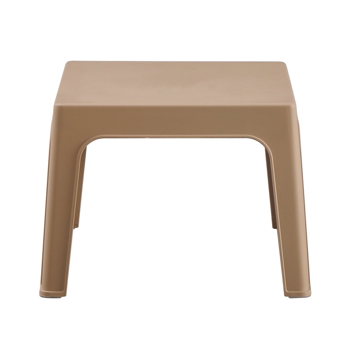 Square Coffee Table Sleek Hm6371.03 Polypropylene In Cappuccino 56x56x40hcm.