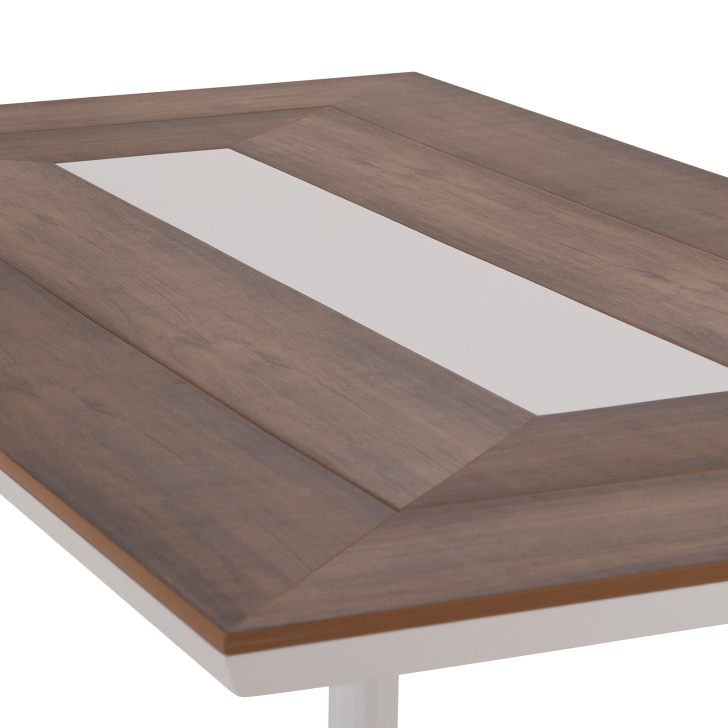 Aluminum Dining Table Taber Hm5131.11 White Color With Polywood Top 200x100x75hcm.