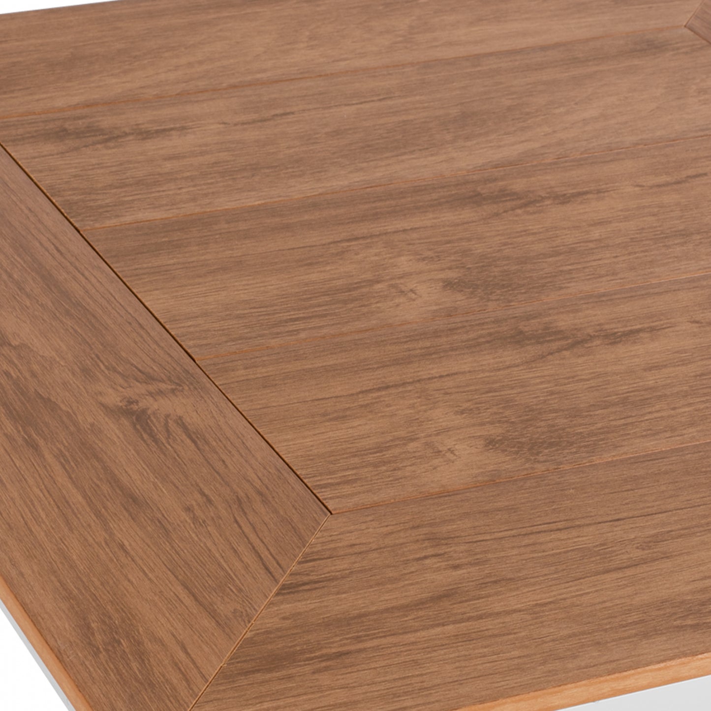 Aluminum Dining Table Square Taber ΗΜ5563.01 White With Polywood Top 80x80x73hcm.
