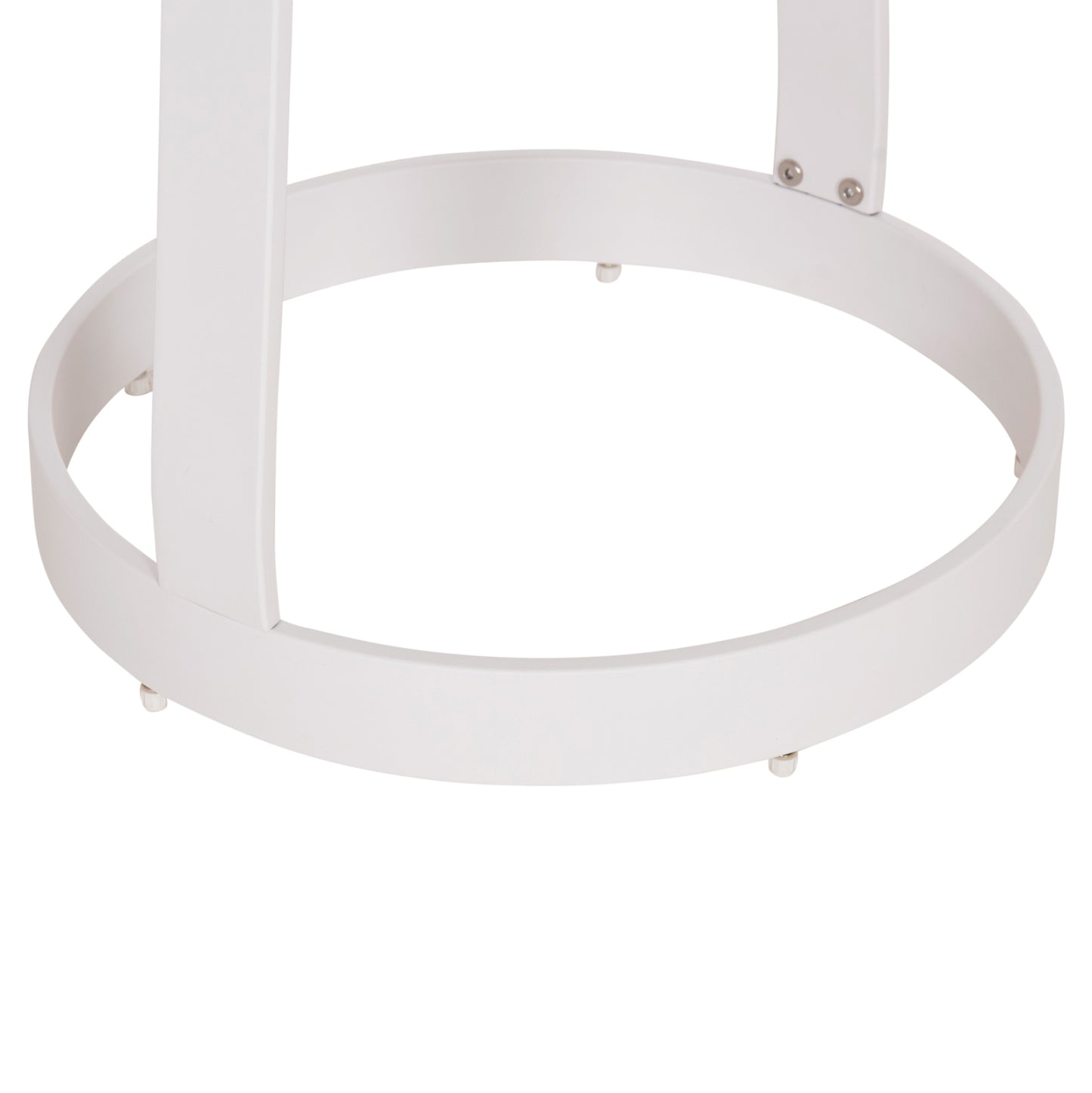 Outdoor Side Table Mino Hm6433.02 Aluminum White & Rope Beige Φ47x53hcm.