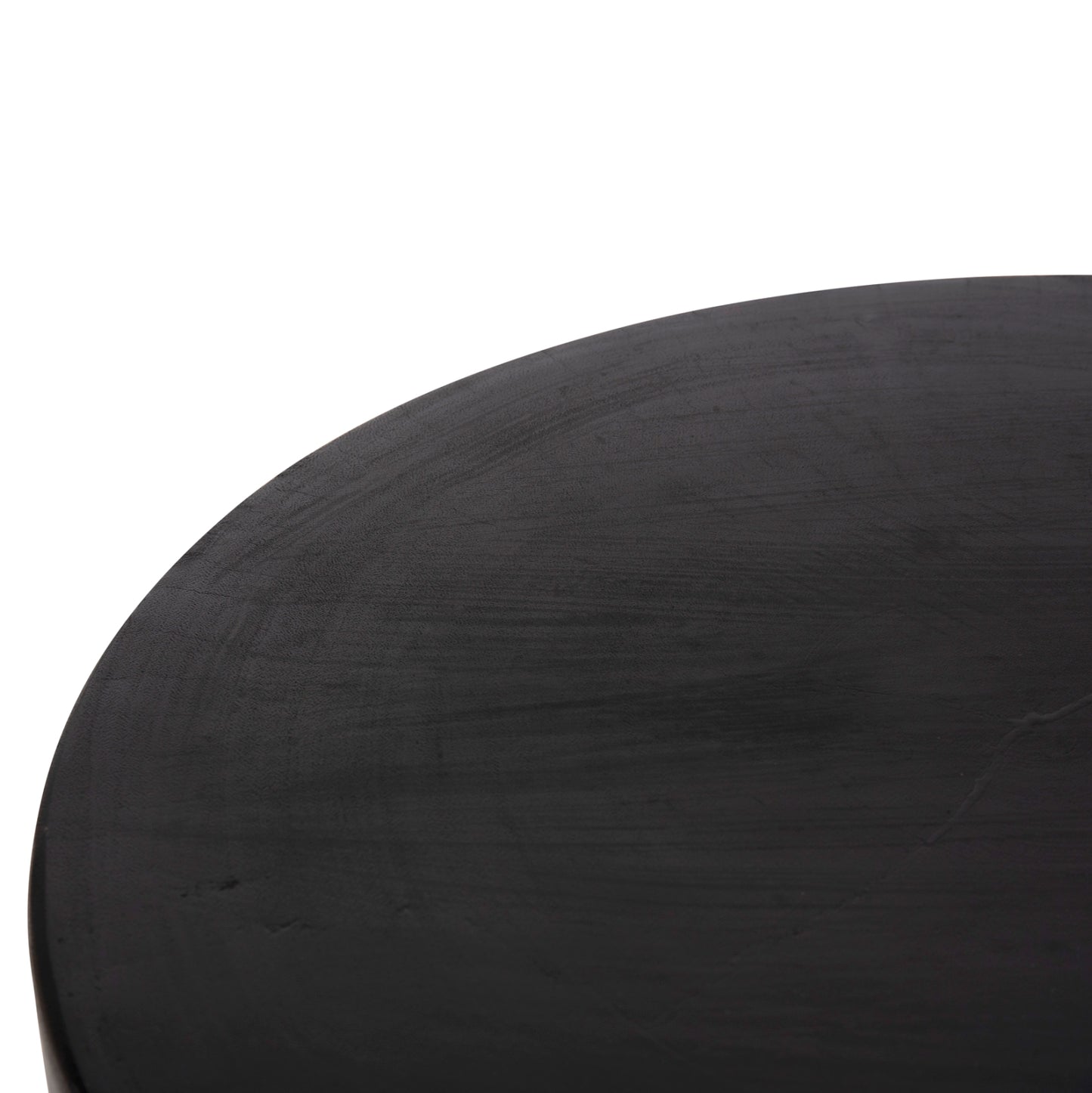 Side Table Pompu Hm9794.02 Solid Suar Wood In Black Color Φ58x34hcm.