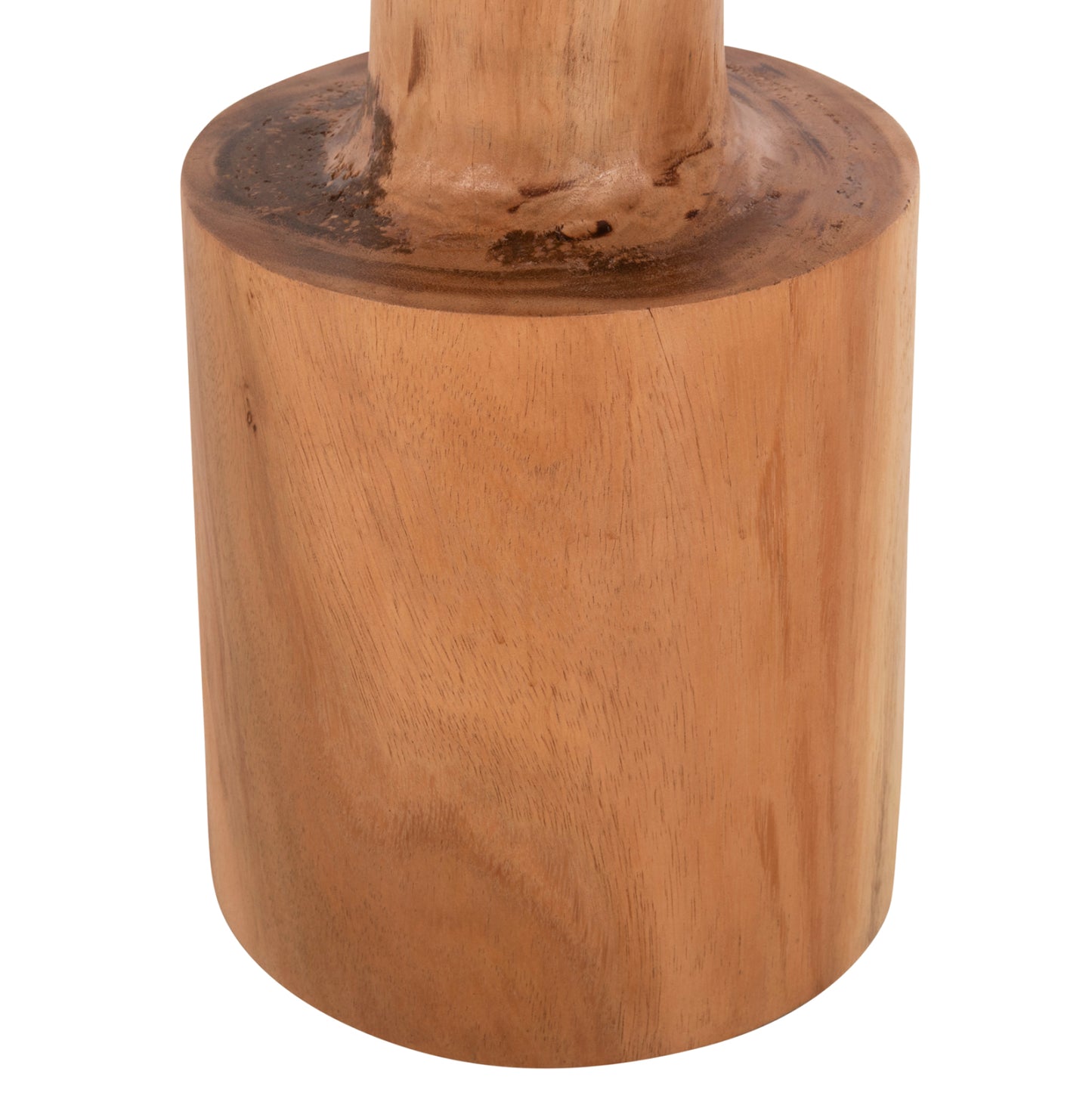 Side Table Bermal Hm9889 Solid Suar Wood In Natural Φ30x46hcm.