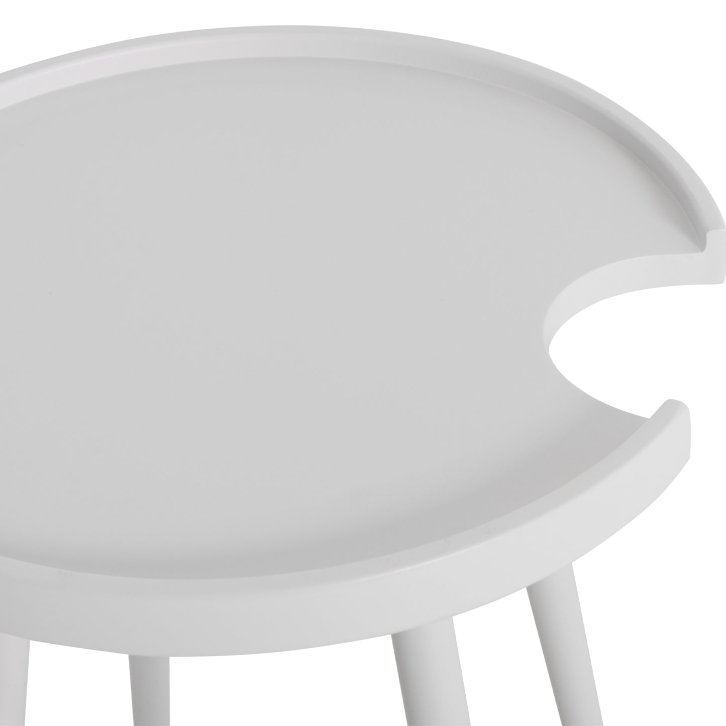 Outdoor Round Side Table Teroc Hm6433.02 Aluminum In White Φ47x53hcm.