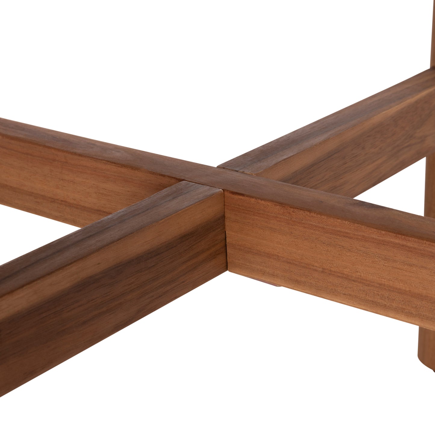 Outdoor Round Coffee Table Sanji Hm6222 Acacia Wood In Natural Color Φ66x48.5hcm