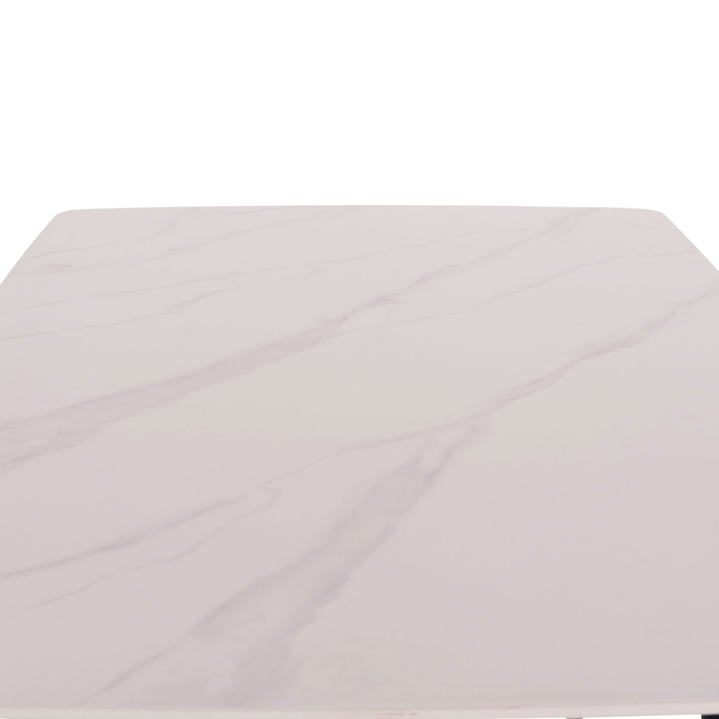 Dining Table Raven Hm18149.01 Ceramic Top In White Marble Look 140x80x74hcm.