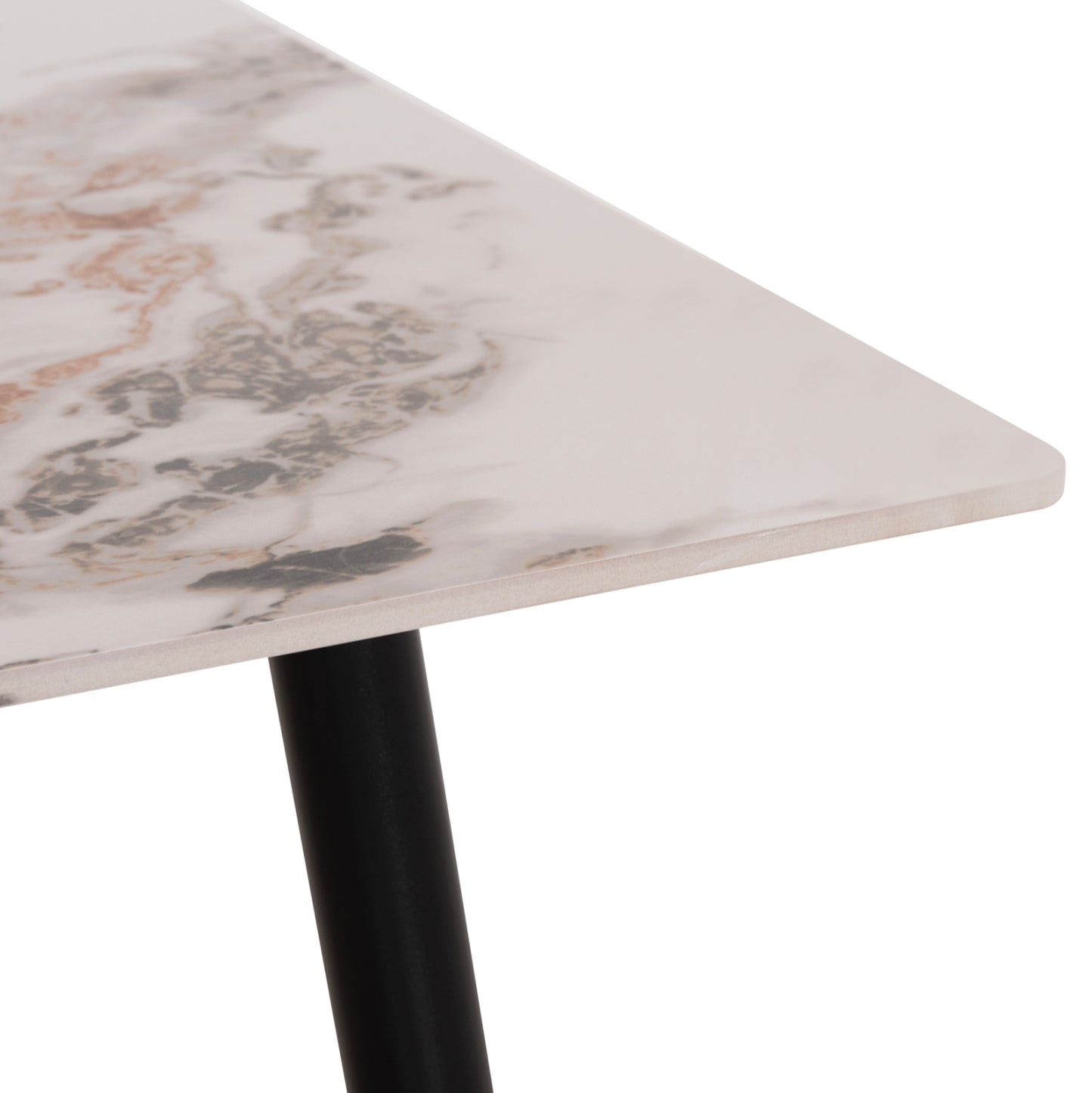 Dining Table Raven Hm18150.04 Ceramic Top In White/brown Marble Look 160x80x74hcm.