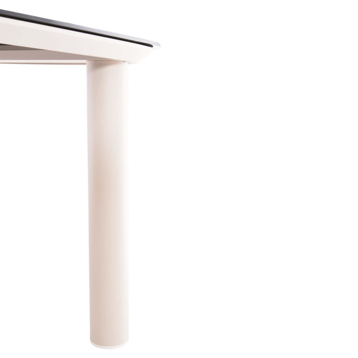 Outdoor Dining Table Dosun Hm6202.02 Cream White Aluminum-3d Print Glass Top In Ceramic Look 220x100x75h