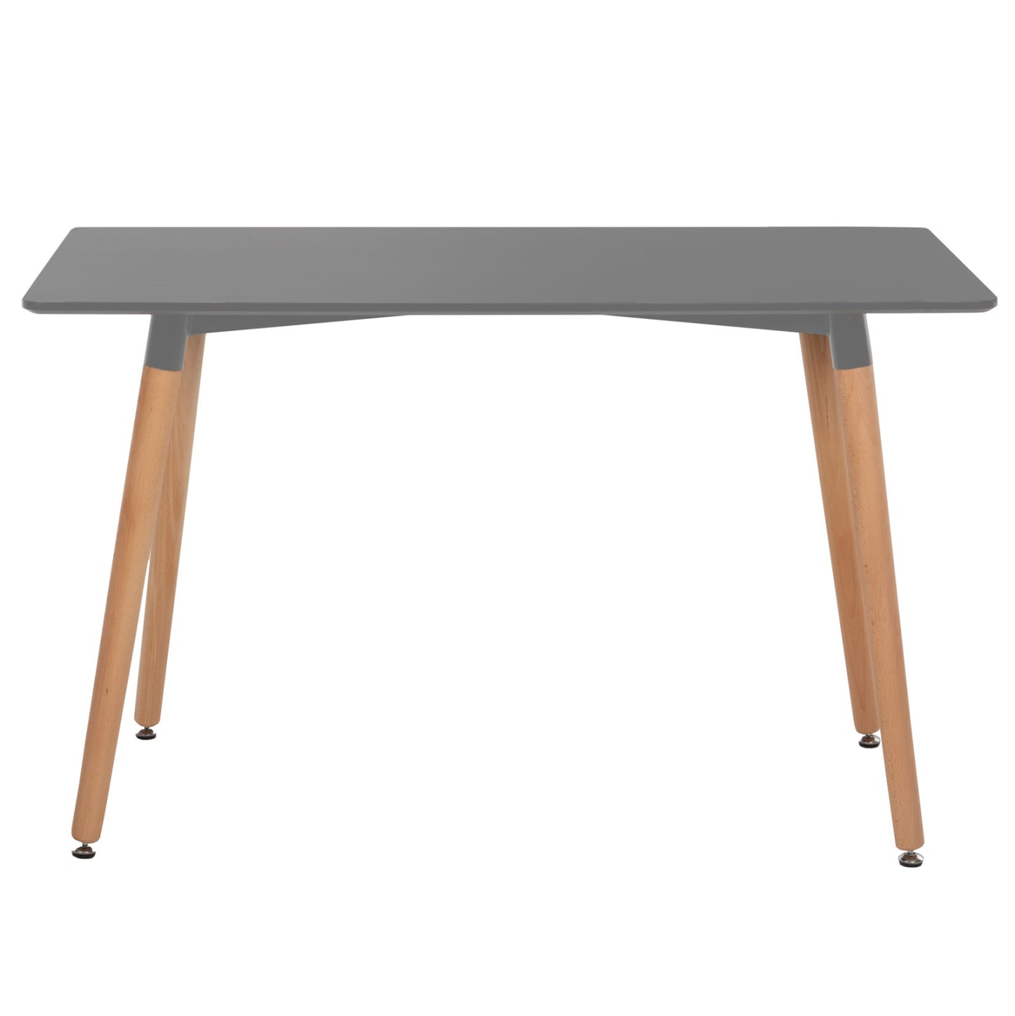 Dining Table Minimal Hm8581.02 Light Grey Mdf-beech Wood Legs In Natural Color 120Χ60x74hcm.