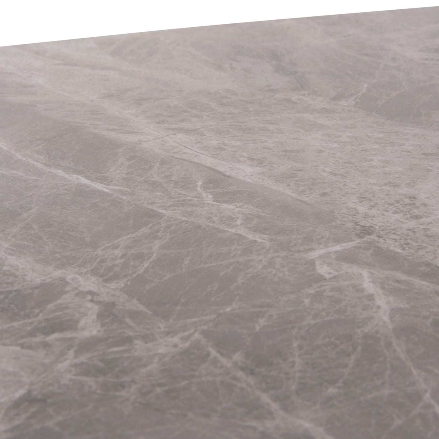 Dining Table Raven Hm9854.13 Ceramic Top In Grey Marble-black Metal Legs 120x70x73hcm.