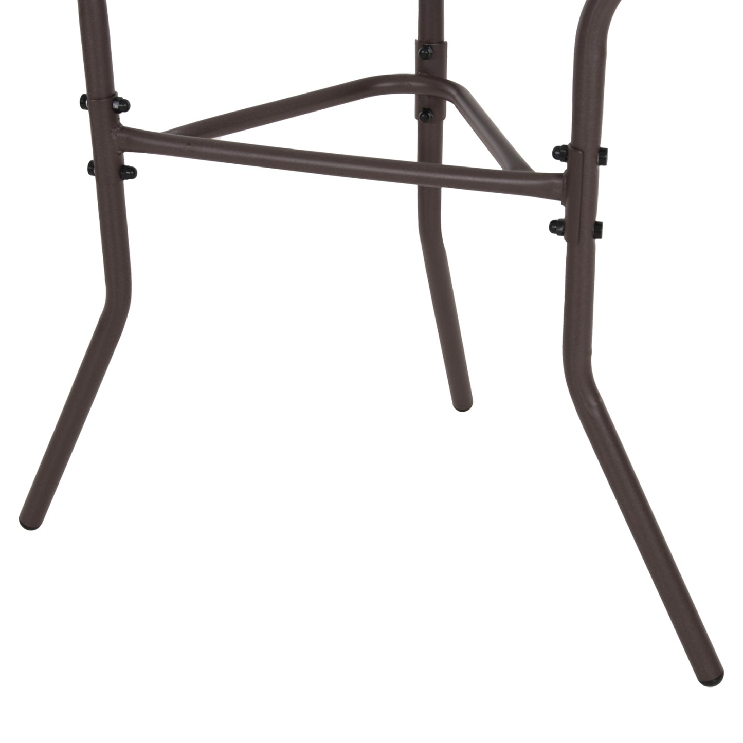 Semicircular Table Lima Hm5967.02 Metal In Brown With Glass Top 70x40x64,5hcm.