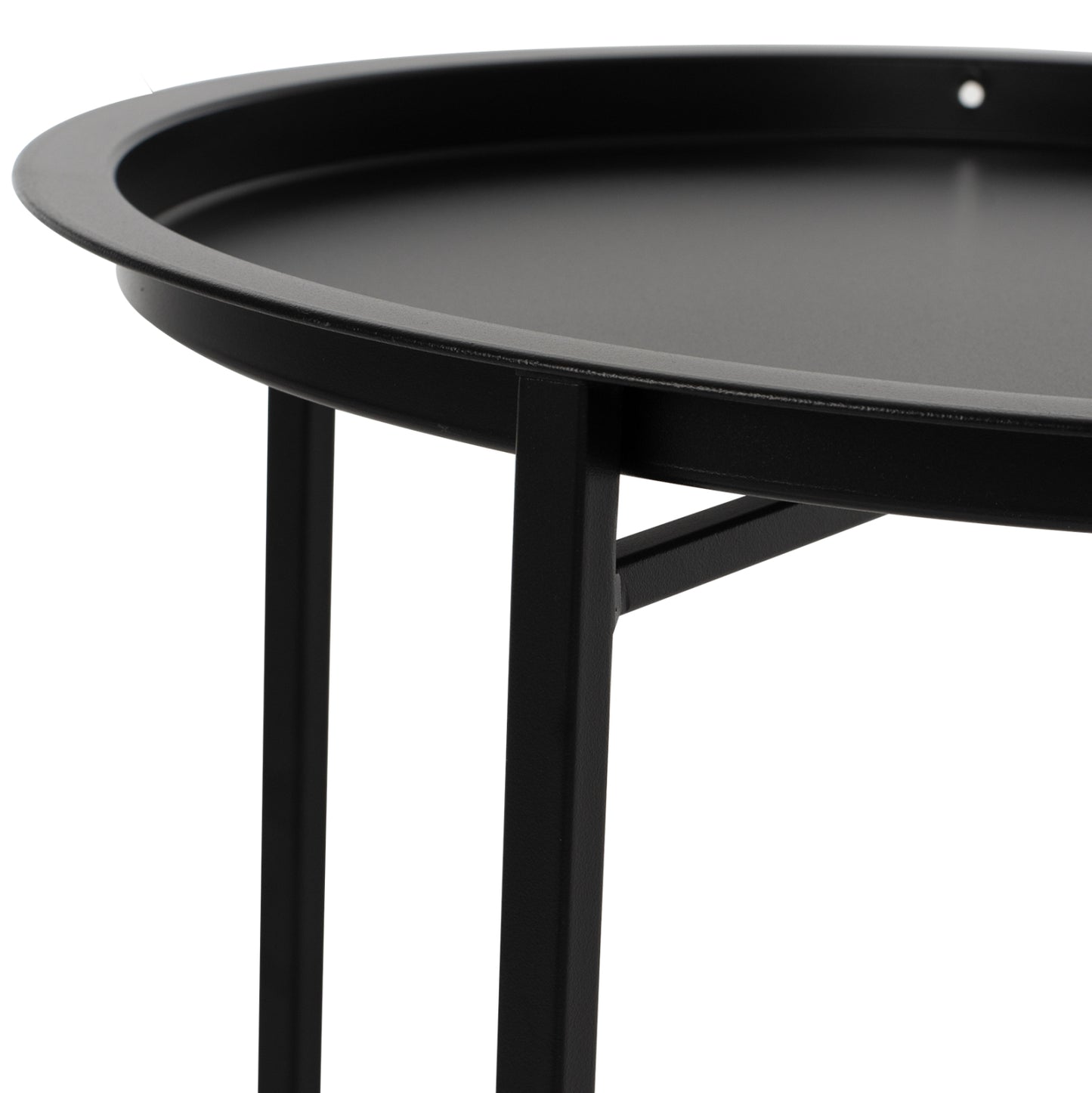 Table Foldable Metallic Black 45cm Hm5287.01