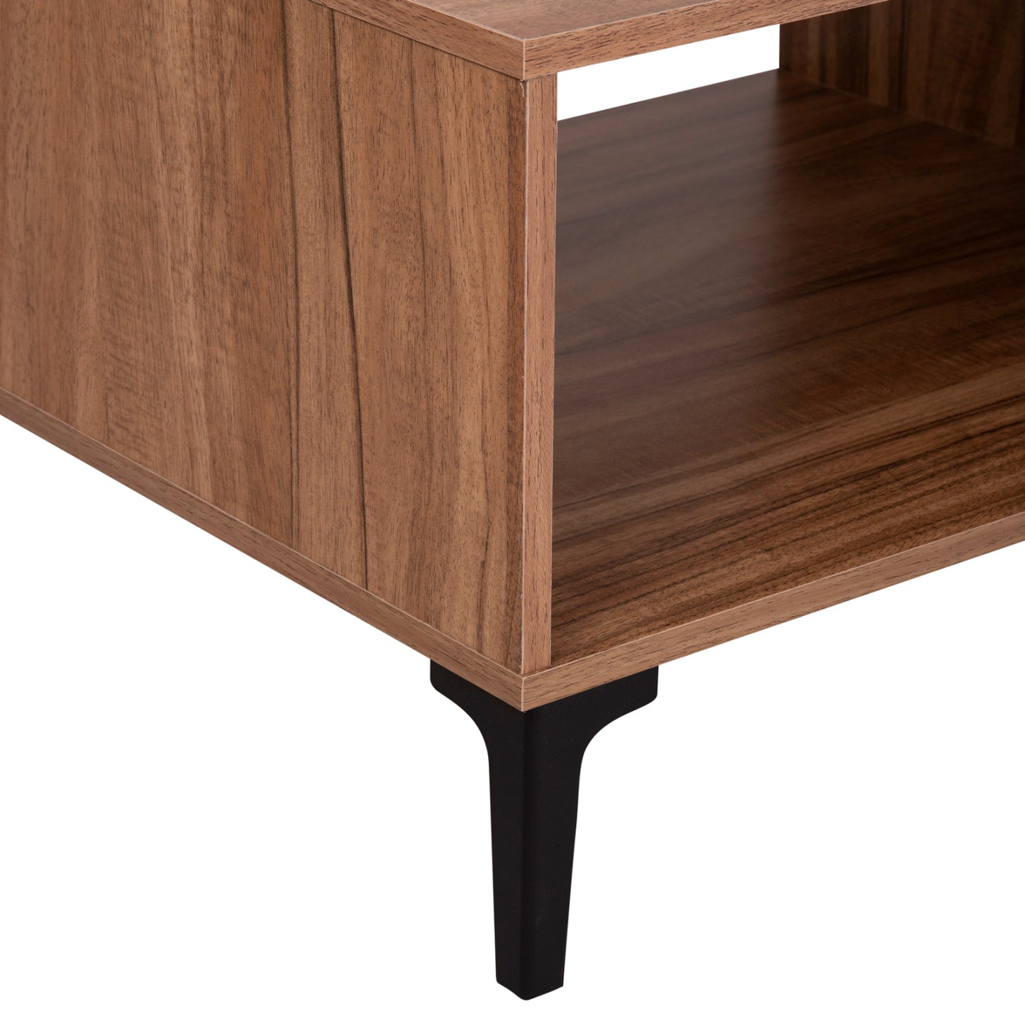 Coffee Table Series Harry Hm18007.01 Melamine In Natural Wood Color & Black 110x60x43,5hcm.