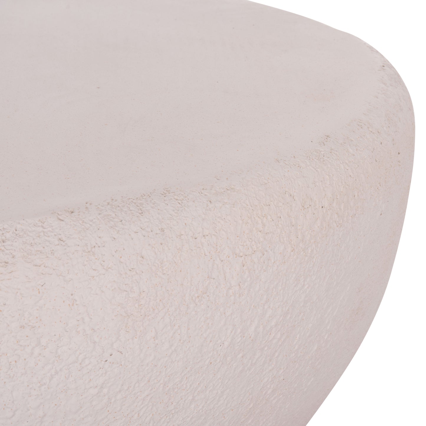 Coffee Table Gerson Hm18151.02l Fiber Cement In White--122x78,5x40hcm.