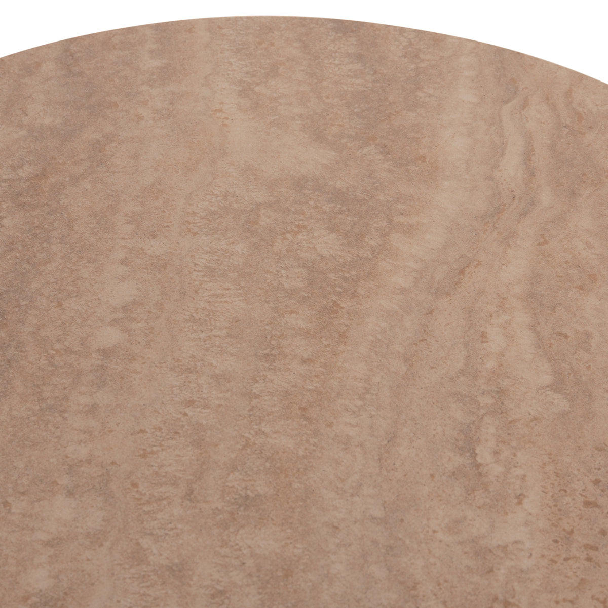 Coffee Table Longstem Hm18317.04 Metal Base In Champagne Color--ceramic Top In Travertine Stone Φ50