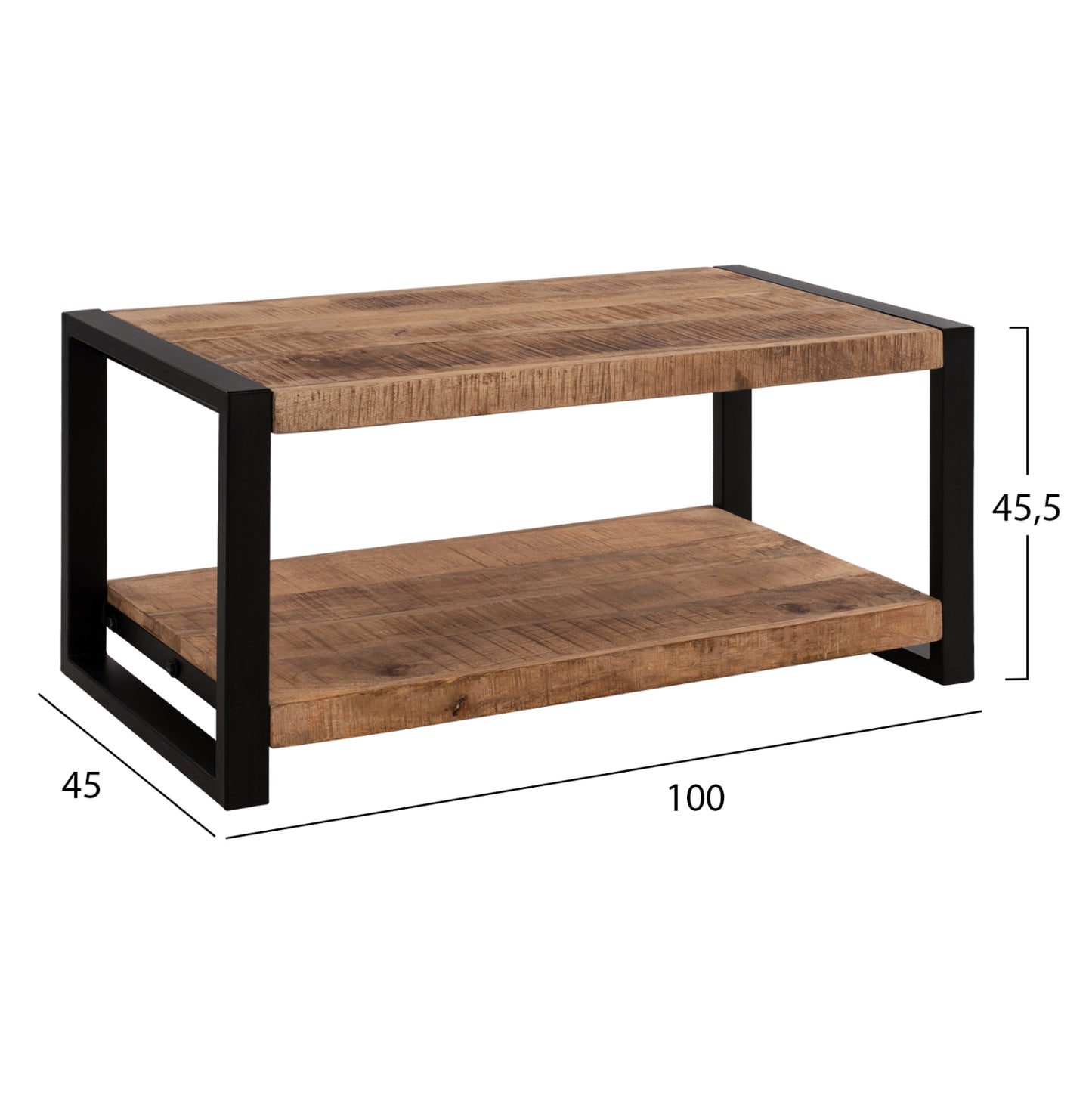 Coffee Table Hm8486.11 From Solid Mango Wood 100x45x45