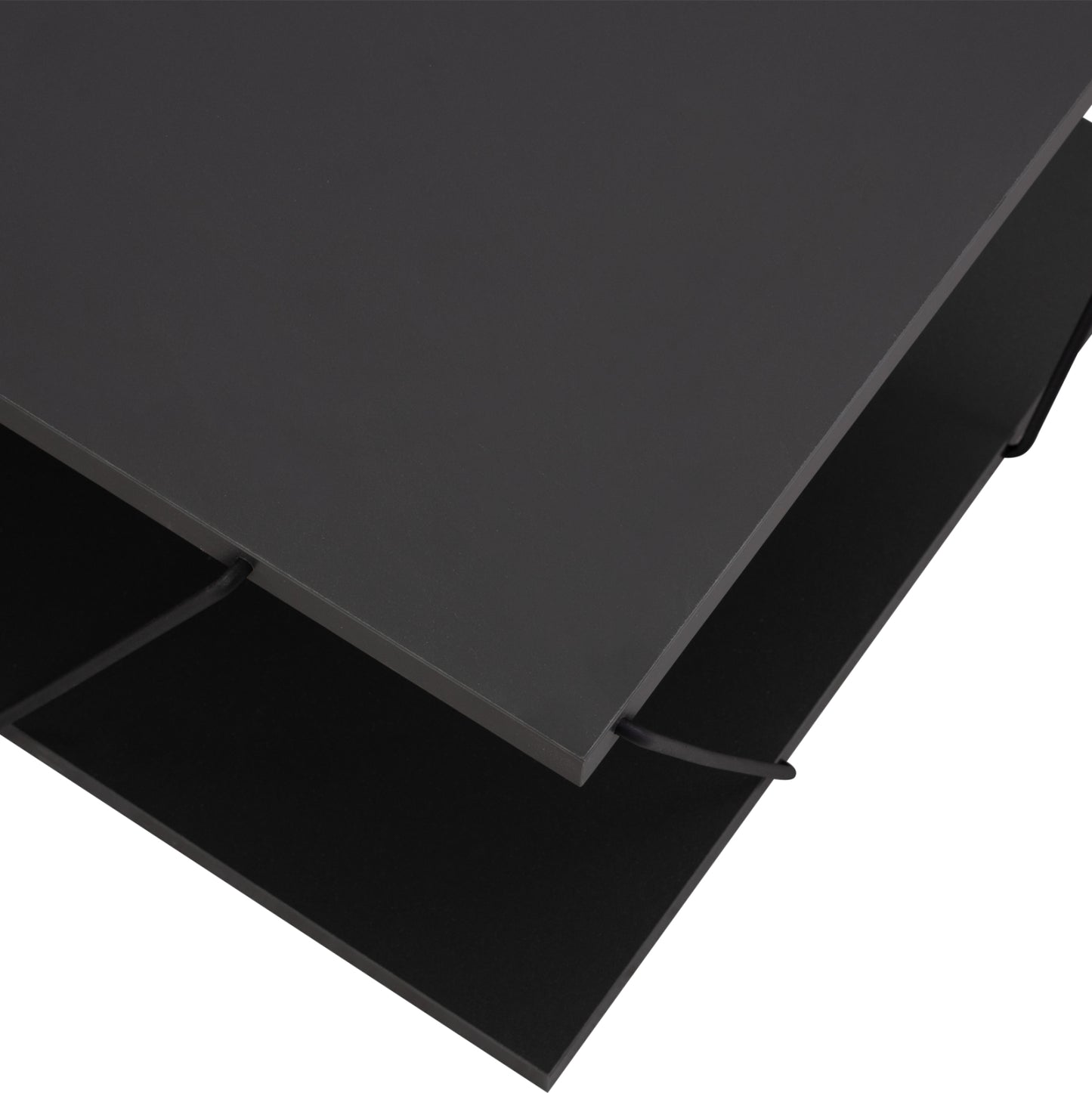 Coffee Table Tars Hm8927.20 Grey Melamine-black Metal Rods 120Χ50Χ30hcm.