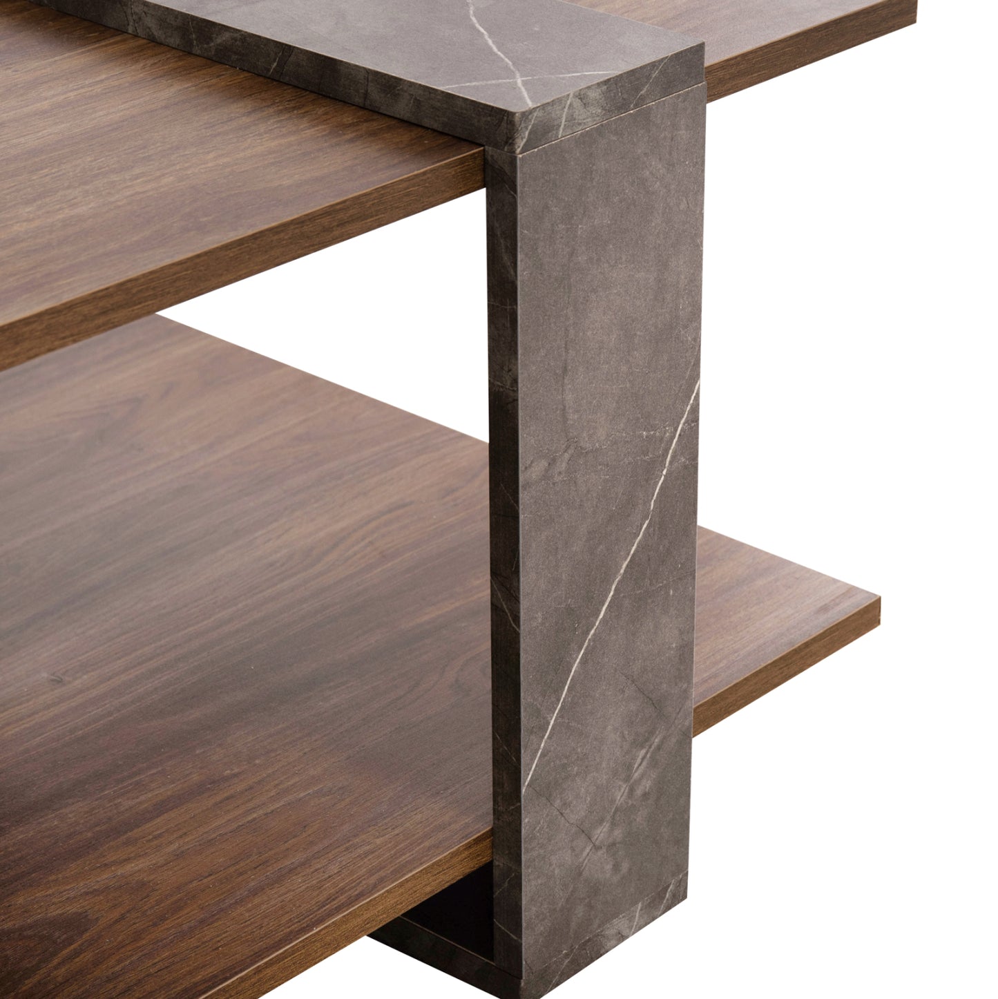 Coffee Table Wilma Hm8950.13 Melamine In Natural-greyish Stone Texture 80Χ50Χ35hcm.