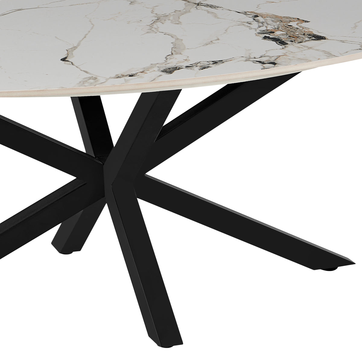 Coffee Table Oval Eragon Hm18463.02 Sintered Stone Top In "patek Philippe" Scheme 120x60x45hcm.