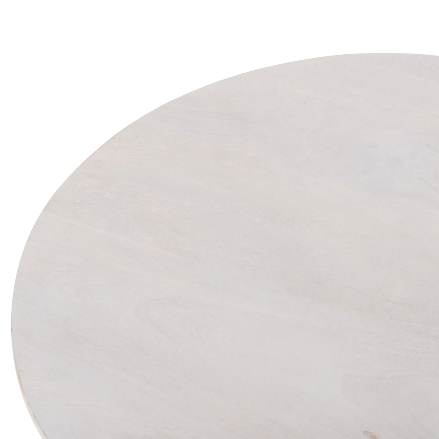 Coffee Table Oval Honky Hm9710 Solid Mango Wood In White 130x60x40hcm.