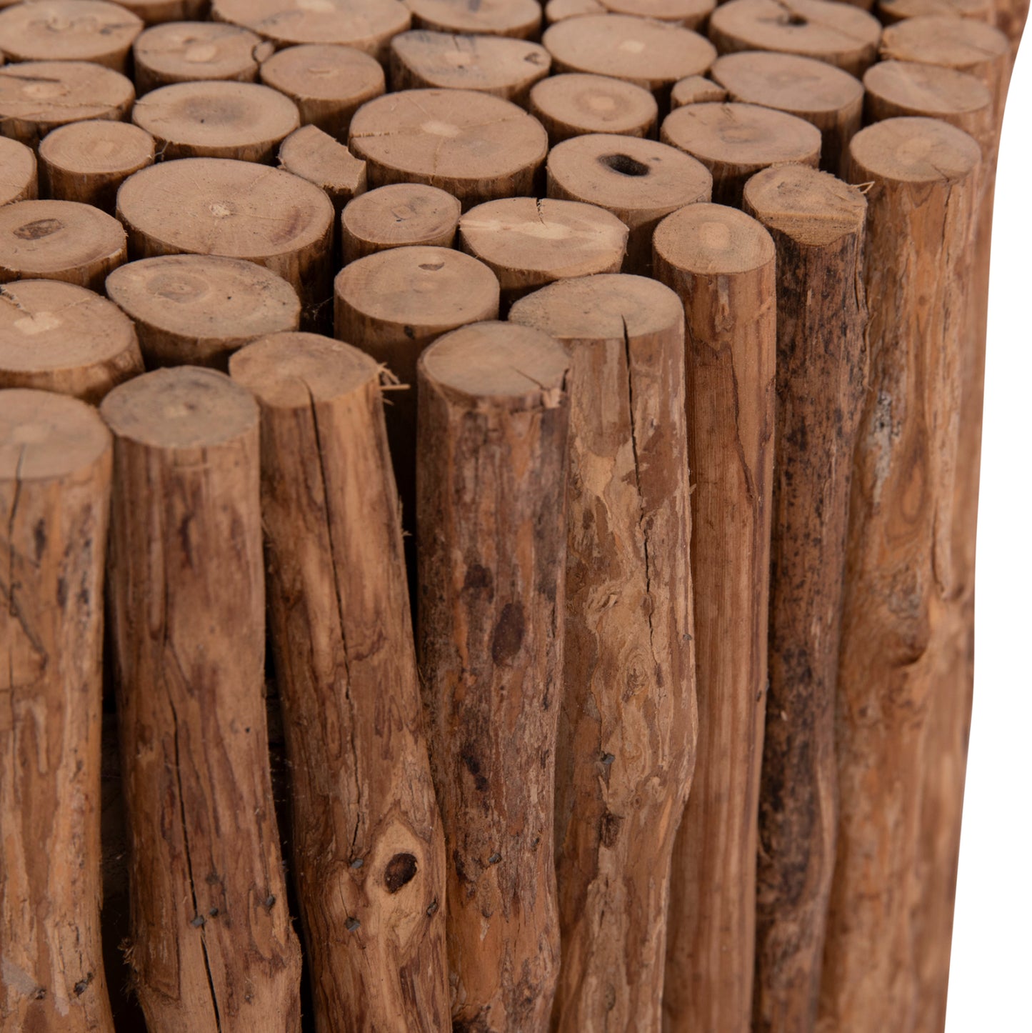 Coffee Table Round Drifter Hm4443 Driftwood In Natural Color Φ36x40hcm.