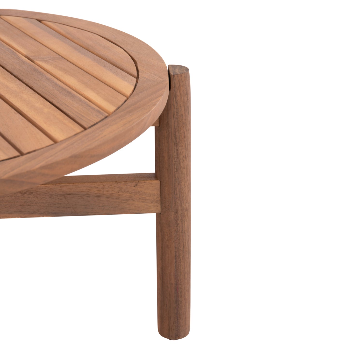 Outdoor Round Coffee Table Sanji Hm6228 Acacia Wood In Natural Color Φ86x41,5hcm