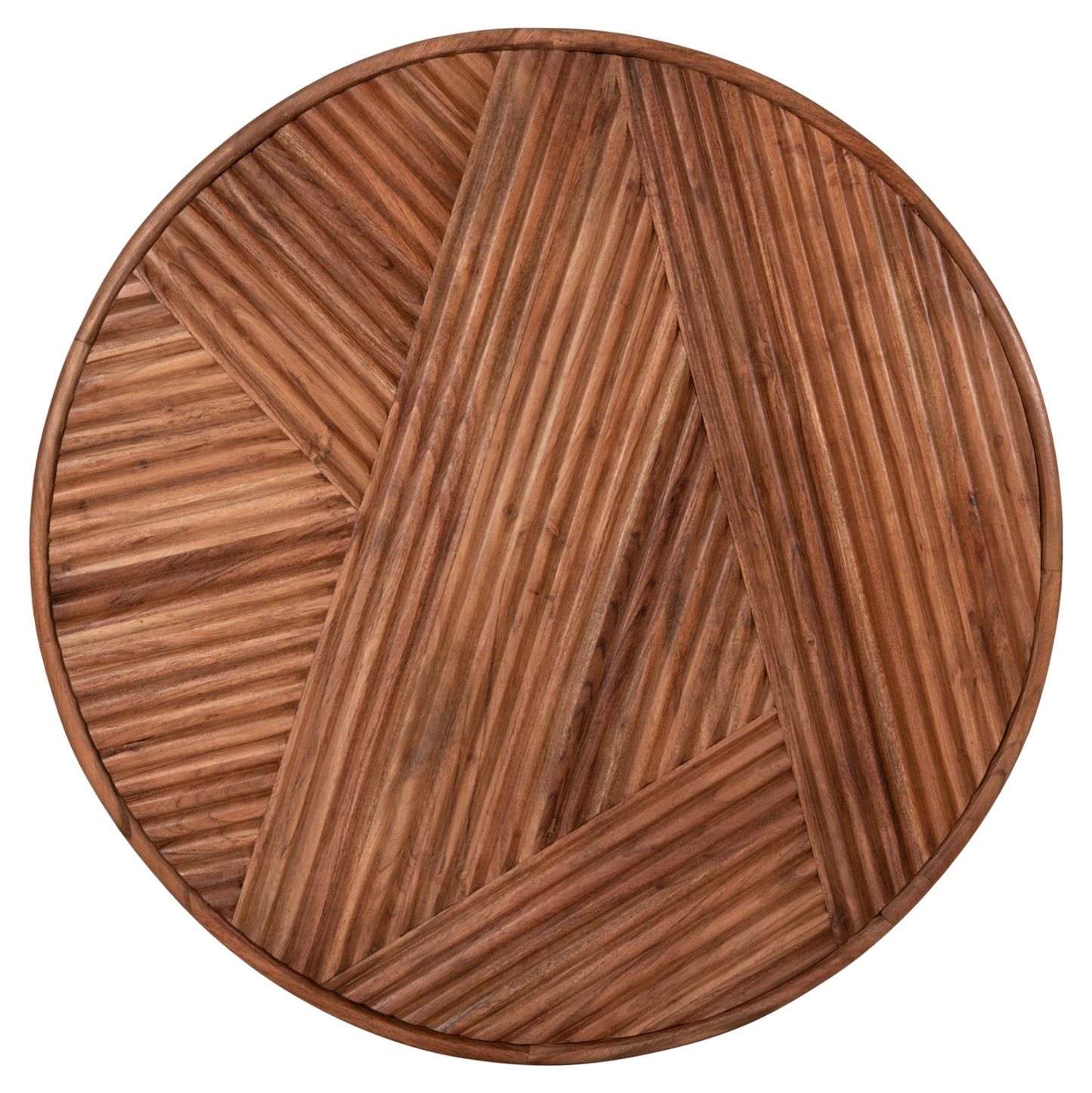 Coffee Table Round Ranne Hm9694 Solid Acacia Wood In Natural Color Φ80x38hcm.
